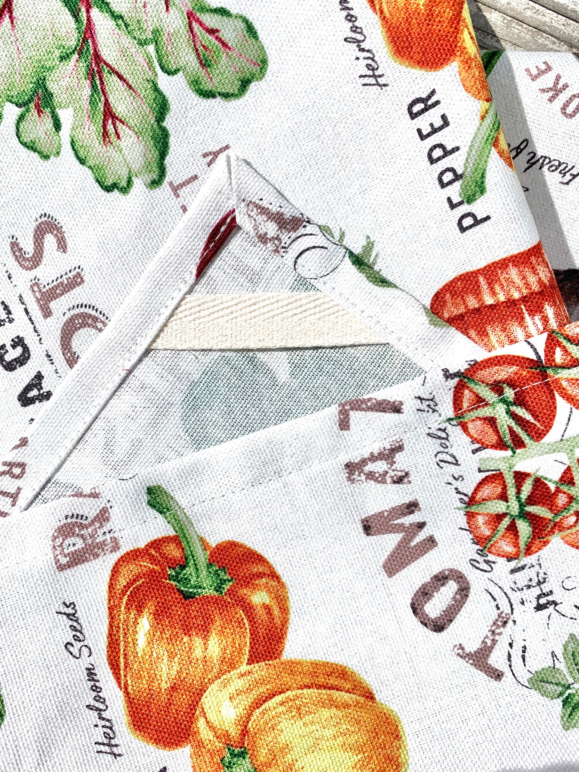 Garden Vegetables Chef Towel || Nature Inspired Kitchen Towel