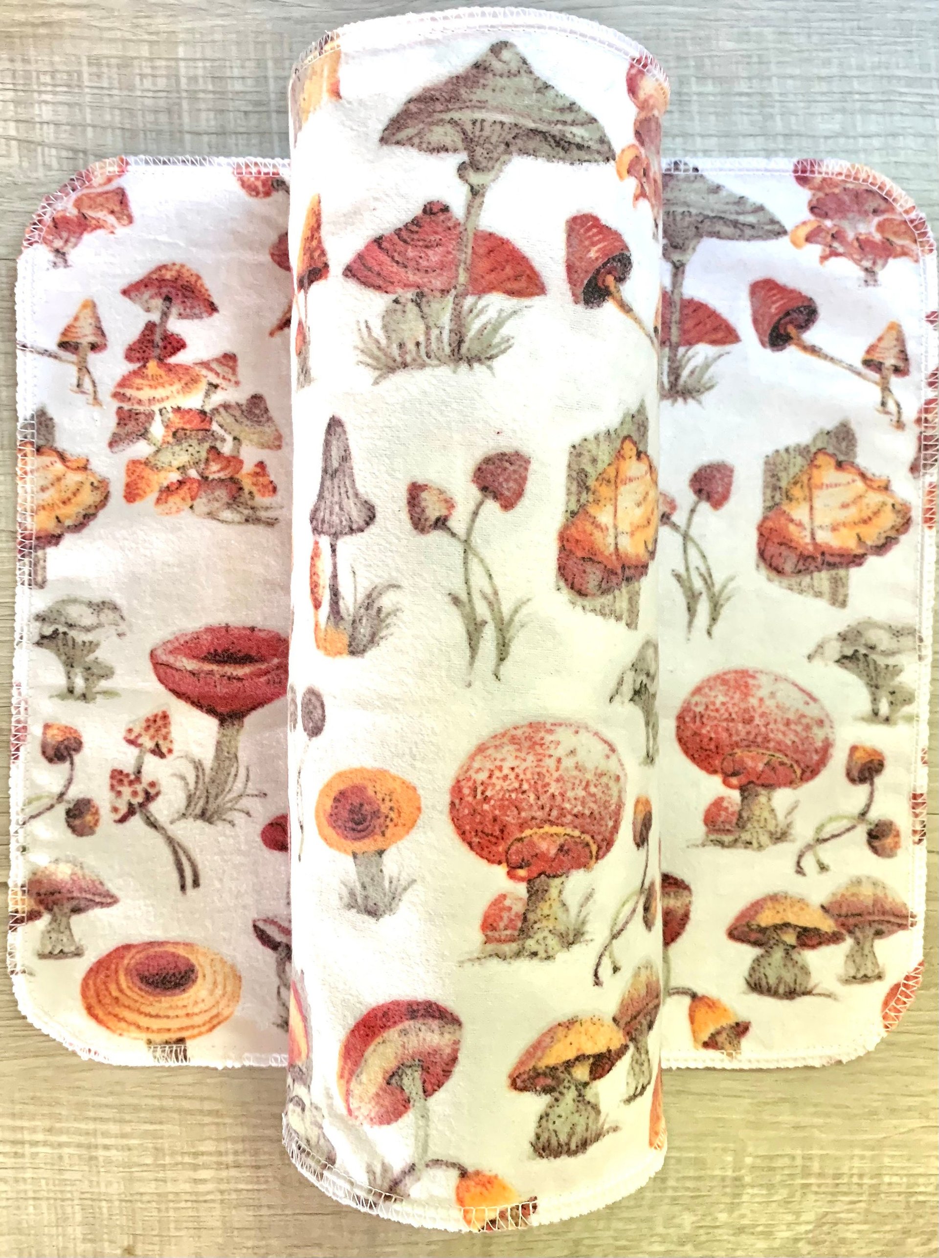 Natural Mushrooms Paperless Towels || Unpaper Towels || Eco-Friendly Gift || 12x12 Sheets