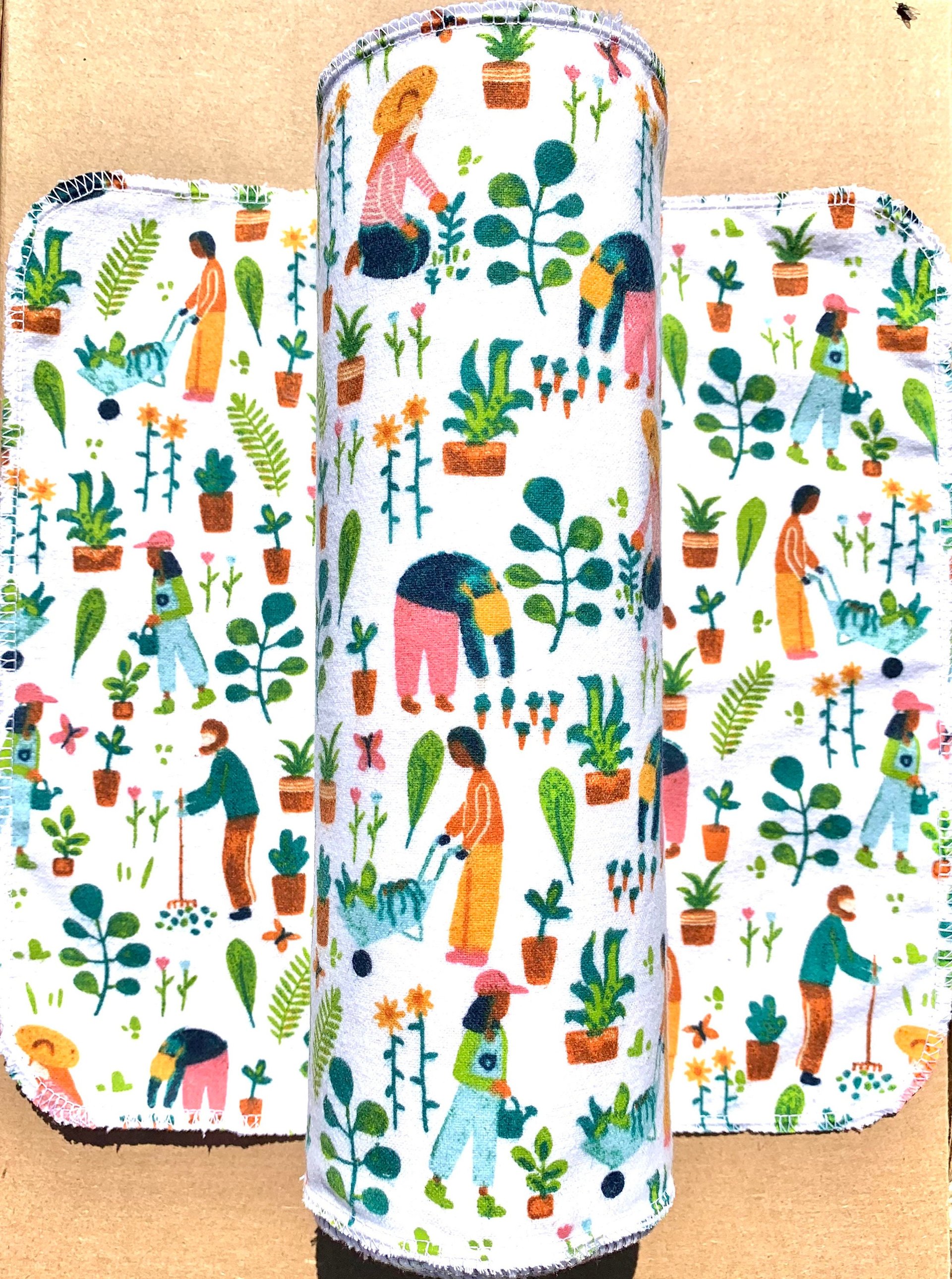 Garden Time Paperless Towels || Unpaper Towels || Eco Sustainable Zero Waste Kitchen 12x12 Sheets