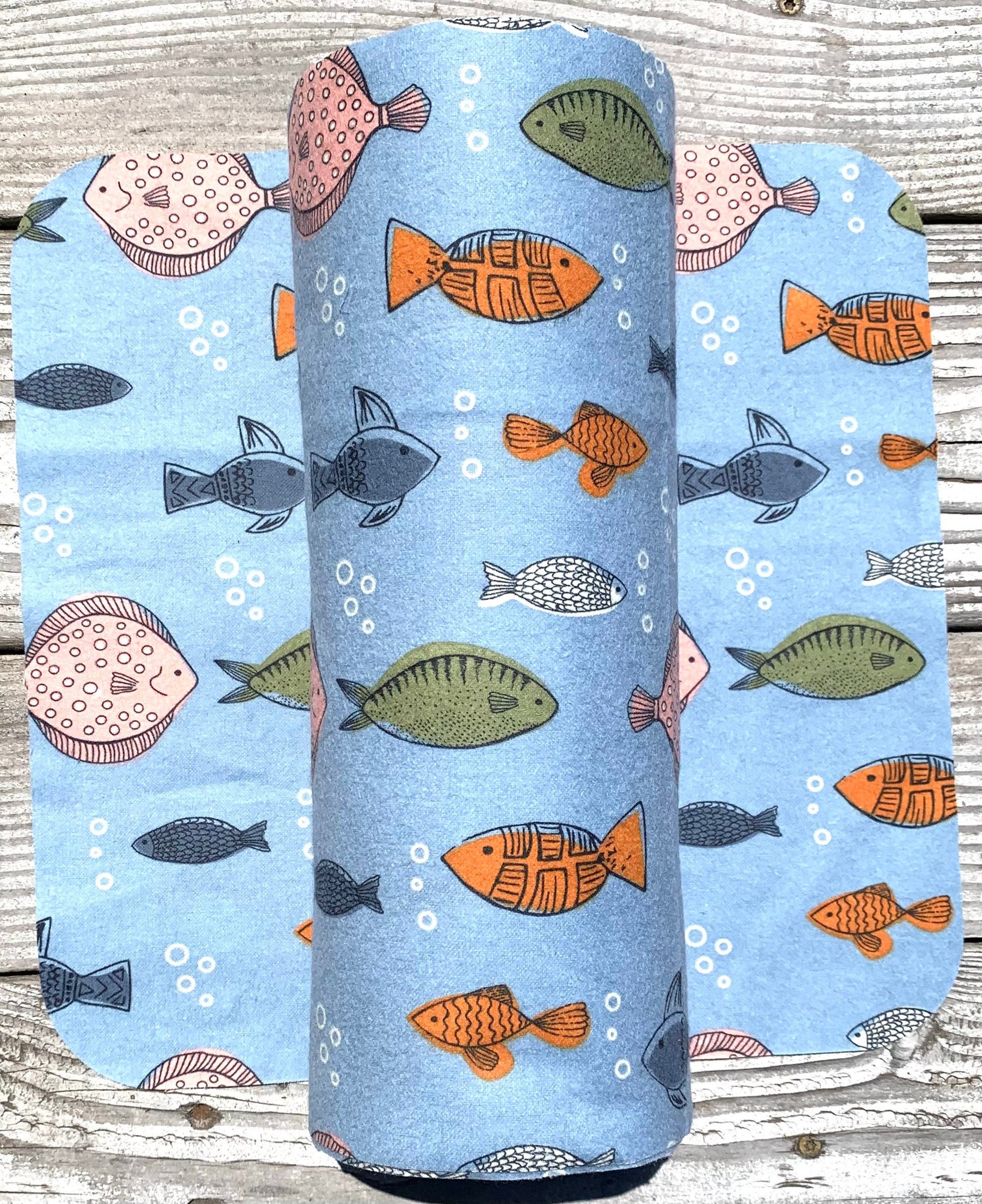 Fish Art Paperless Towels || Unpaper Towels || Eco Sustainable