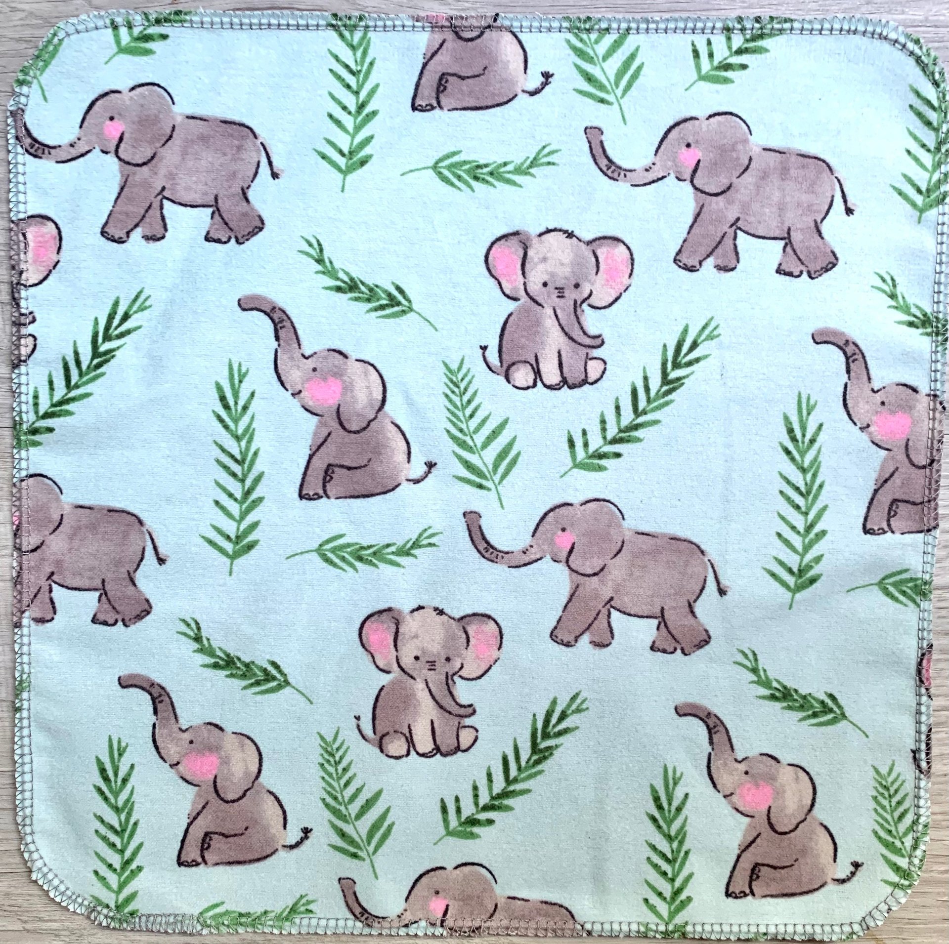 Elephants on blue Paperless Towels || Unpaper Towels || Eco Kitchen Gift 12x12 Sheets
