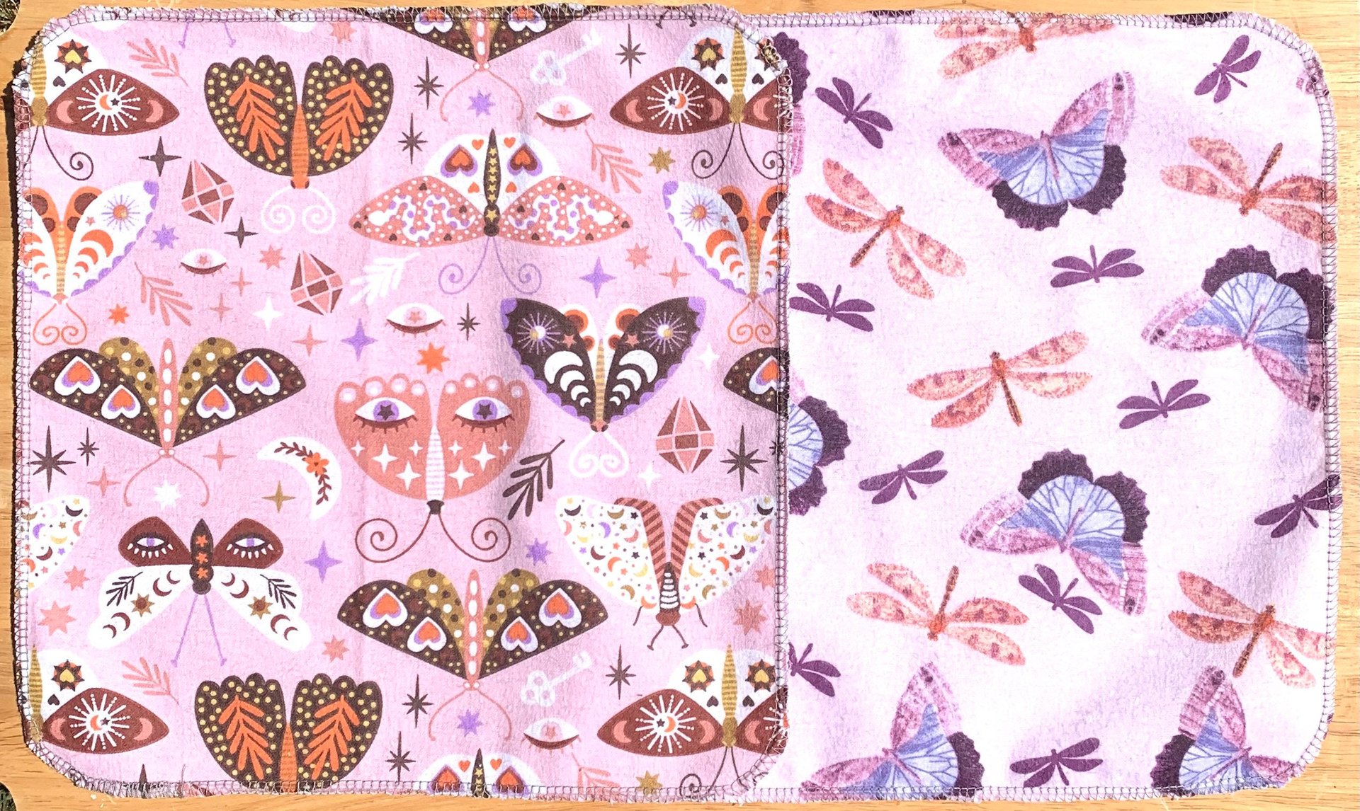 Dragonflies & Butterflies Paperless Towels || Unpaper Towels || Eco Sustainable Kitchen