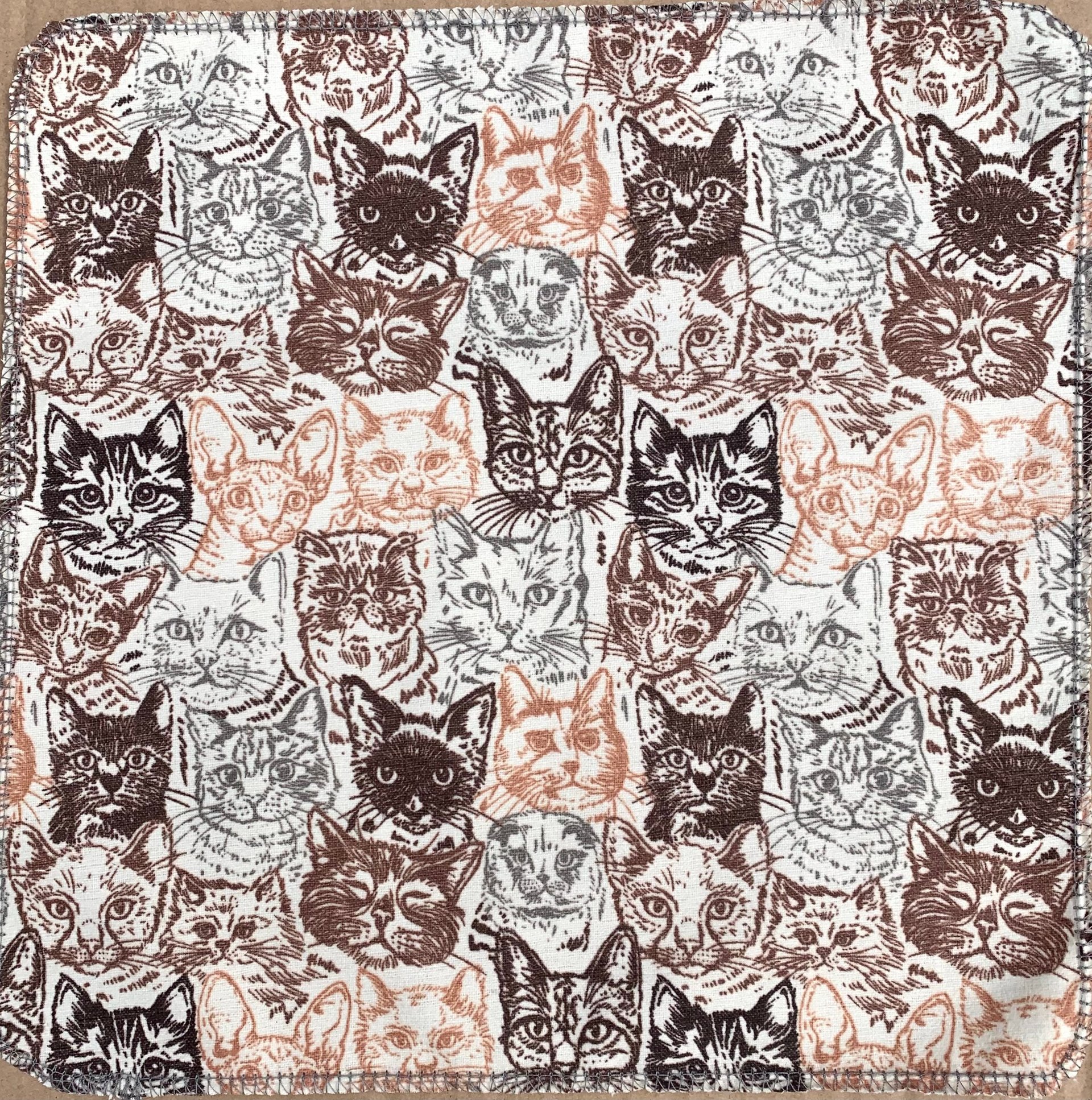 Cat Faces Paperless Towels || Unpaper Towels || Eco Kitchen Gift 12x12 Sheets