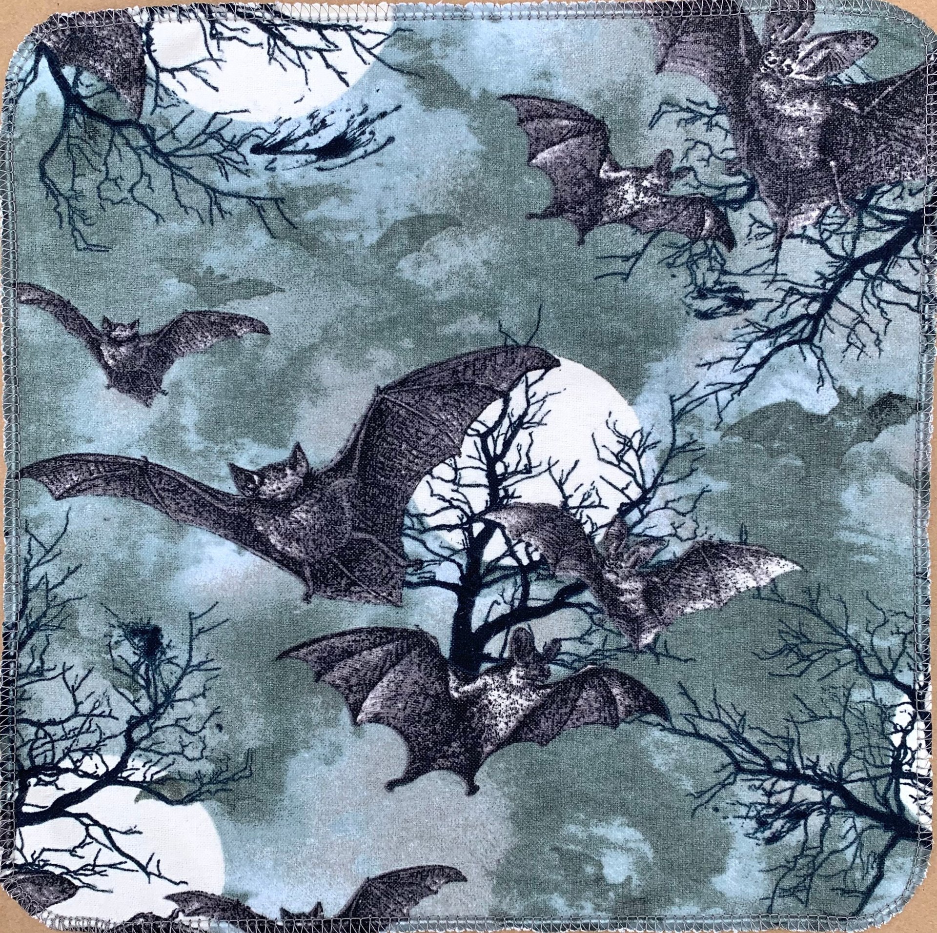 Spooky Bats Paperless Towels || Unpaper Towels || Eco Sustainable 12x12 Sheets