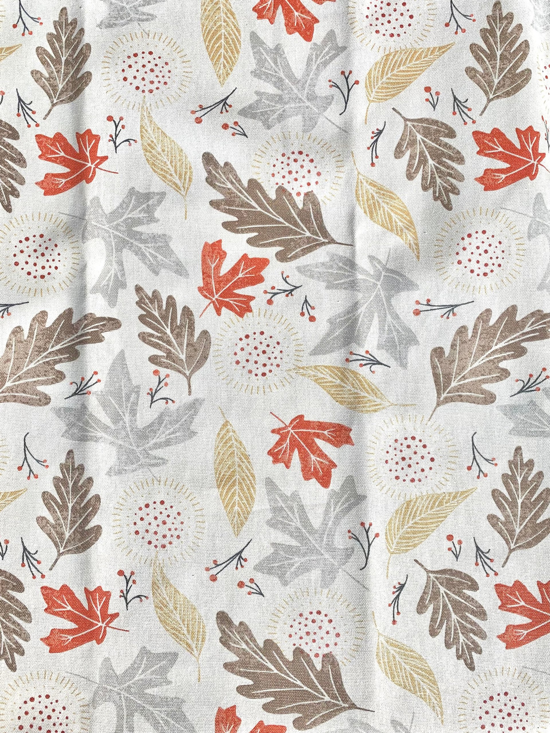 Falling Leaves & Sprigs Chef Towel || Nature Inspired Kitchen Towel