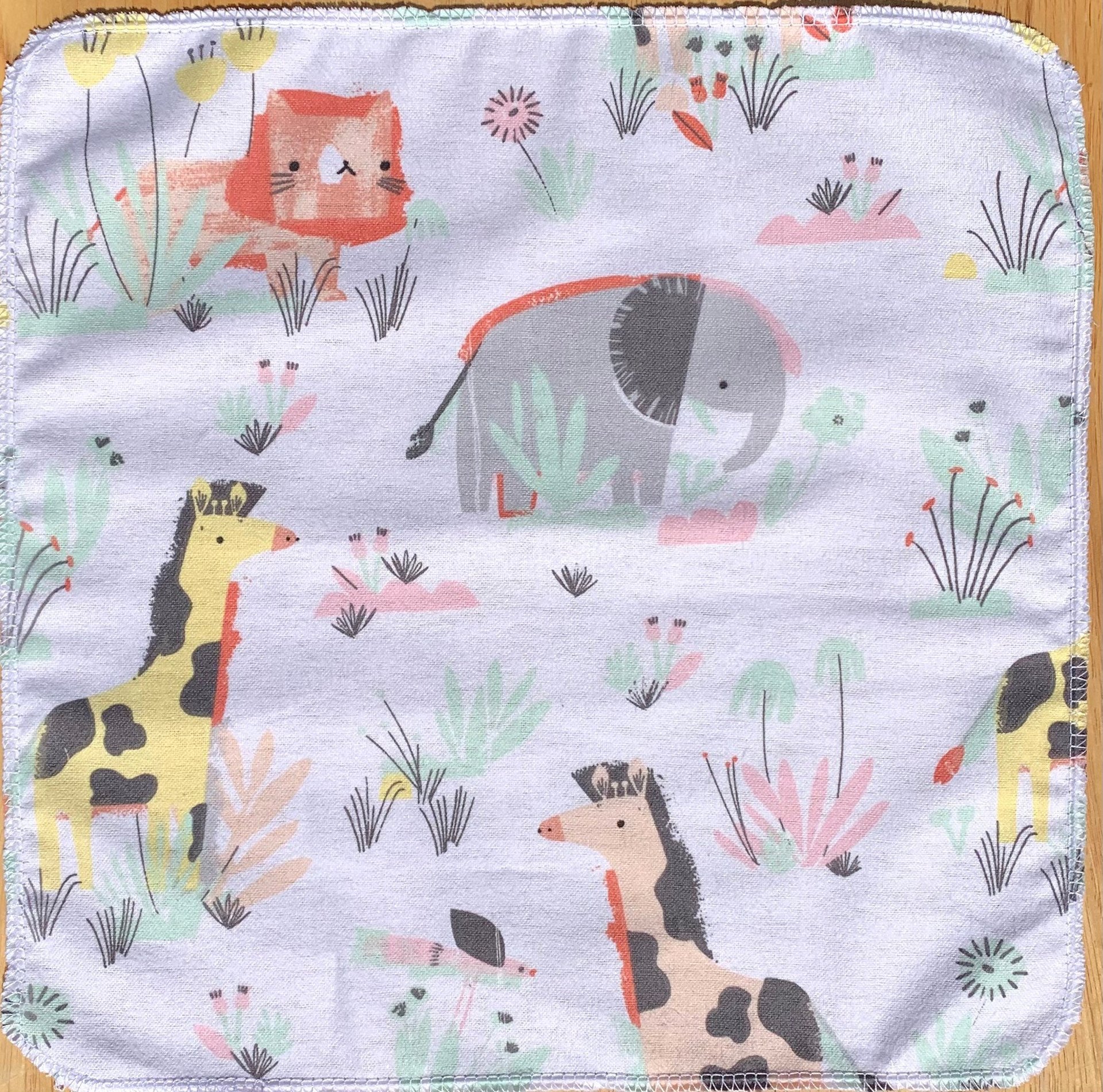 Safari Paperless Towels || Unpaper Towels || Animal Lover Kitchen Gift 12x12 Sheets