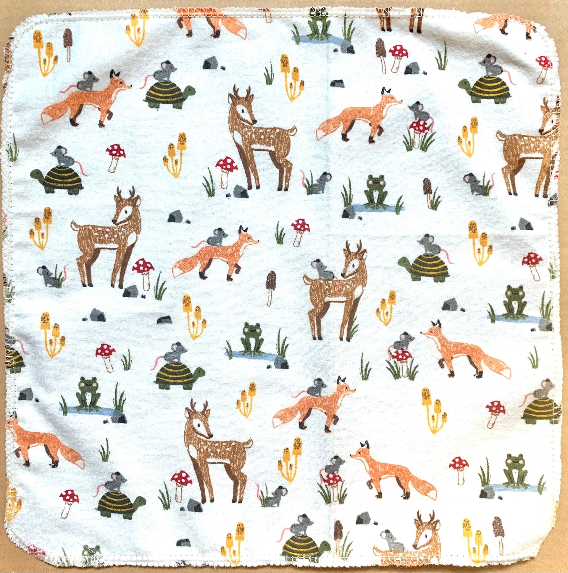 Forest Animals Paperless Towels || Unpaper Towels || Eco Sustainable 12x12 Sheets
