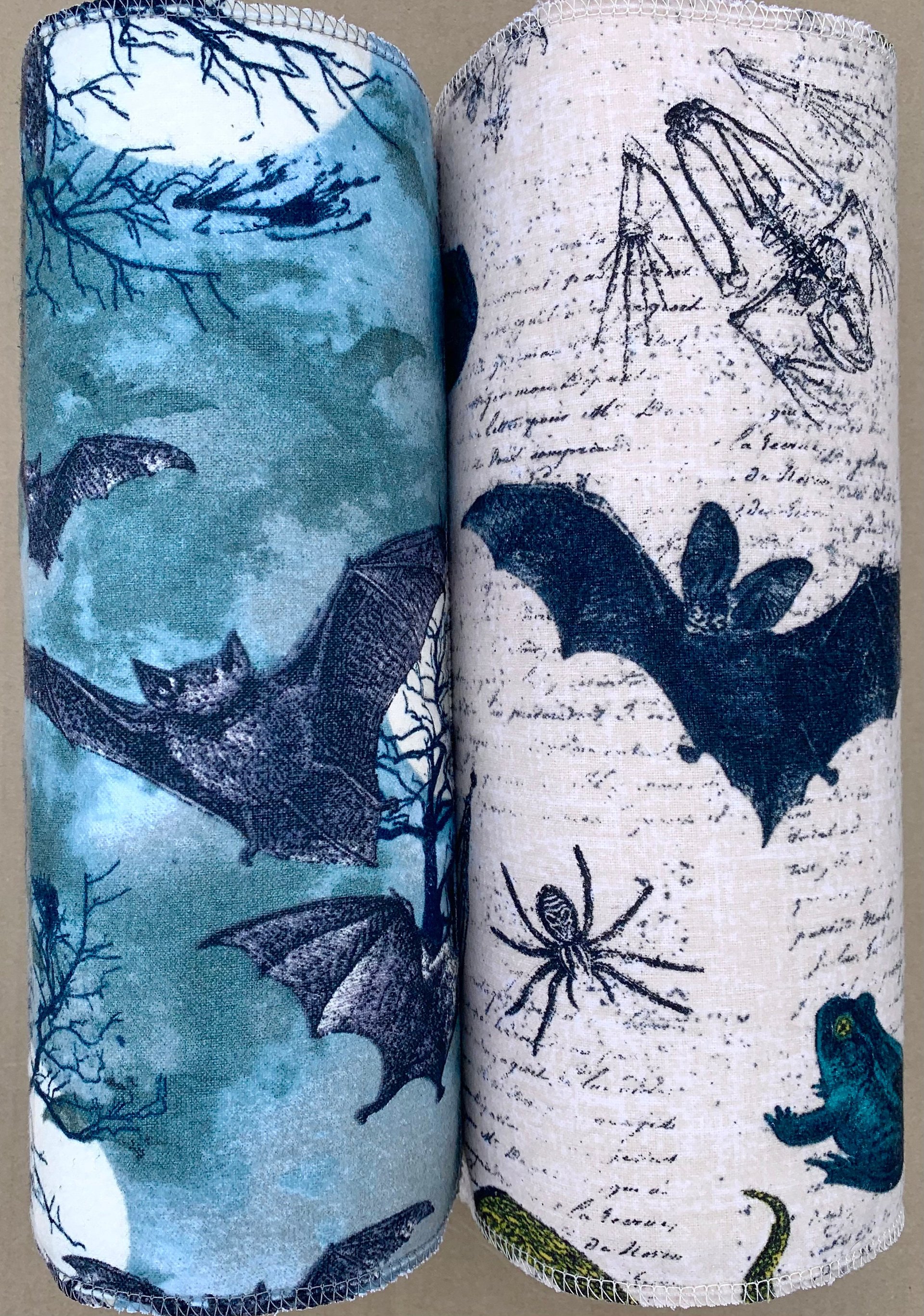 Spooky Bats Paperless Towels || Unpaper Towels || Eco Sustainable 12x12 Sheets