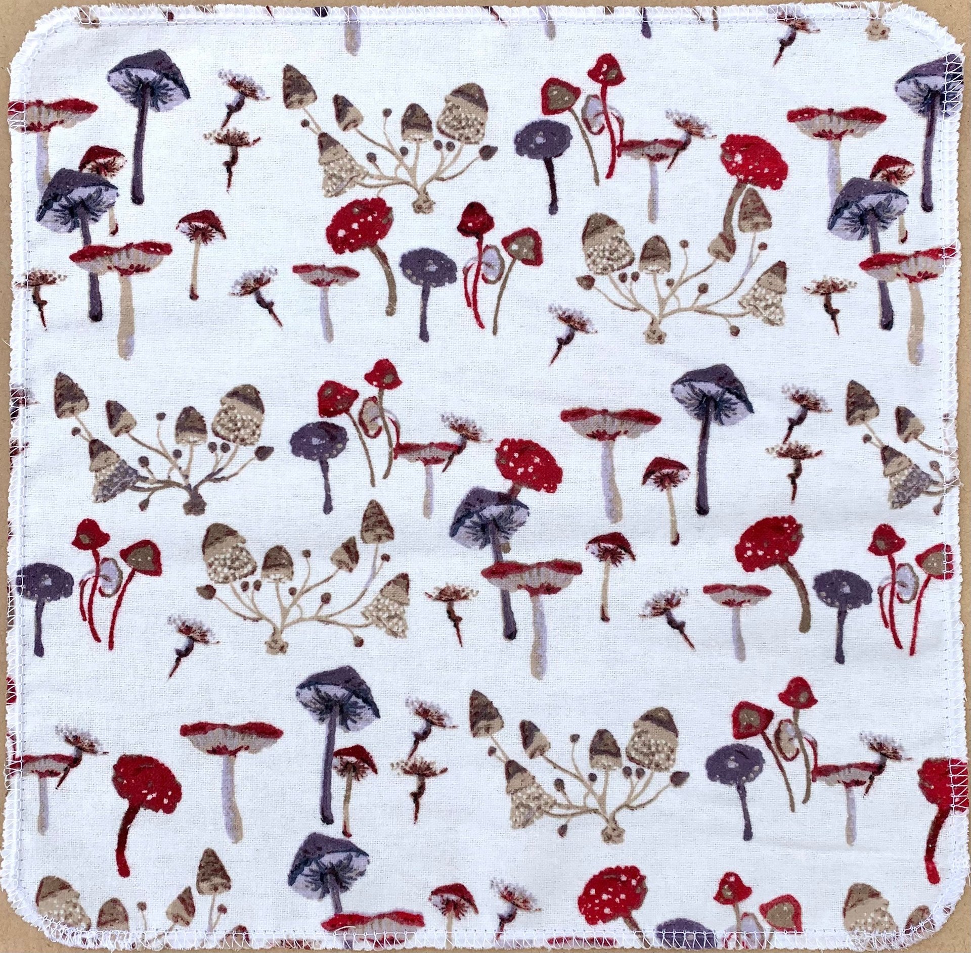 Forest Mushrooms Paperless Towels || Mushroom Lover Unpaper Towels || 12x12