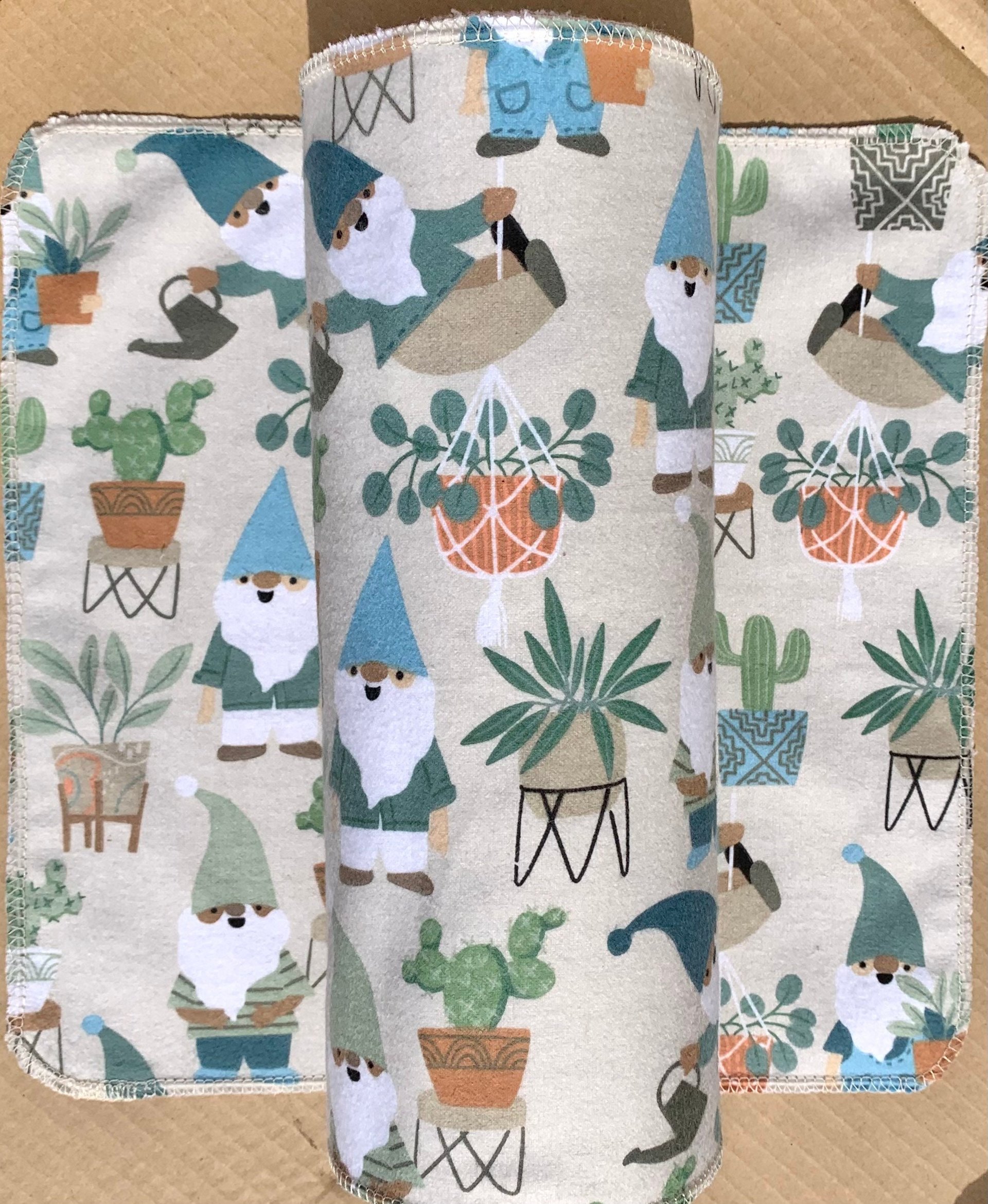 Gnomes & Plants Paperless Towels || Unpaper Towels || Eco Sustainable Zero Waste Kitchen 12x12 Sheets
