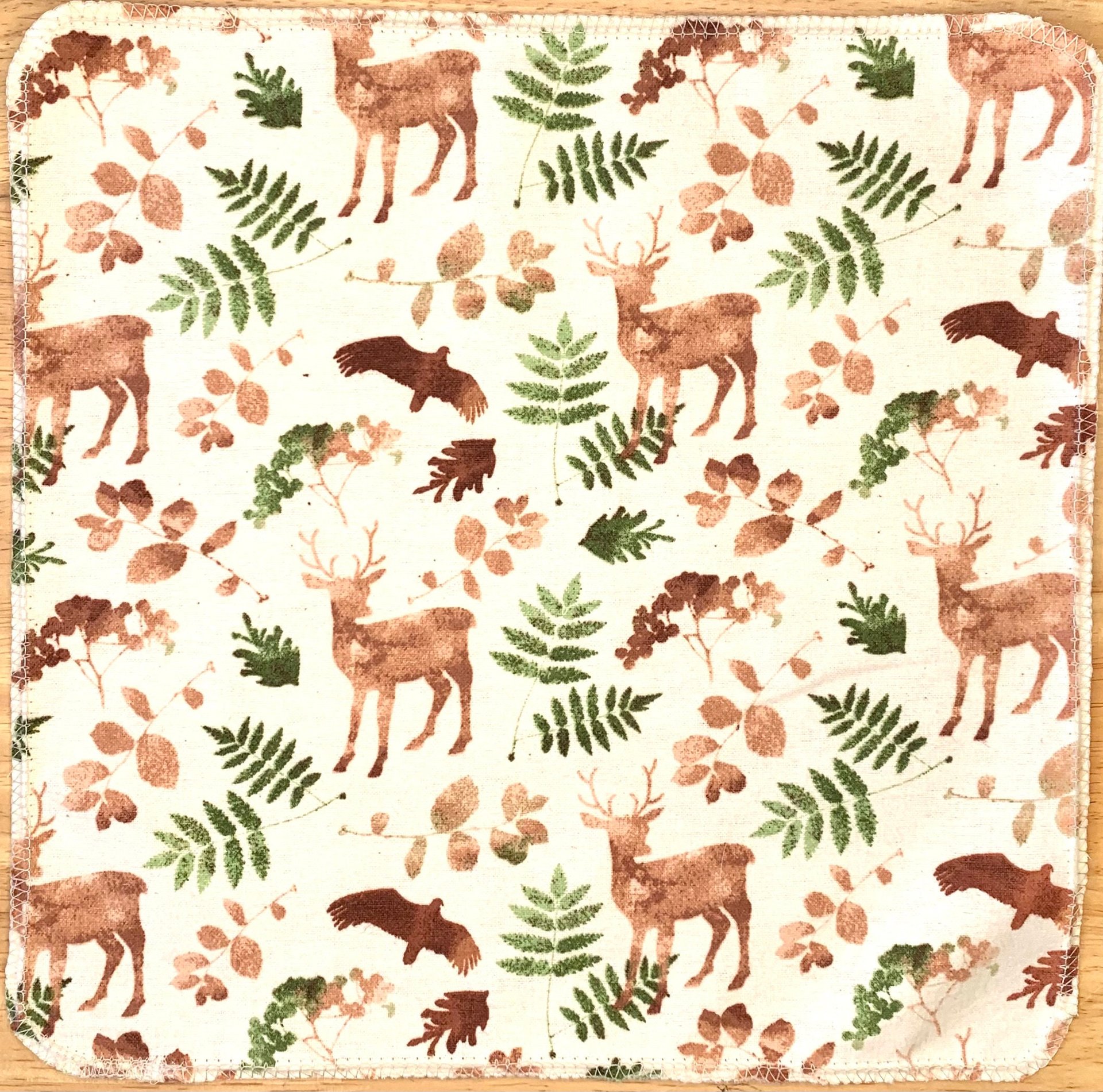 Wildlife & Ferns Paperless Towels || Unpaper Towels || Zero-Waste Kitchen Gift || 12x12 Sheets