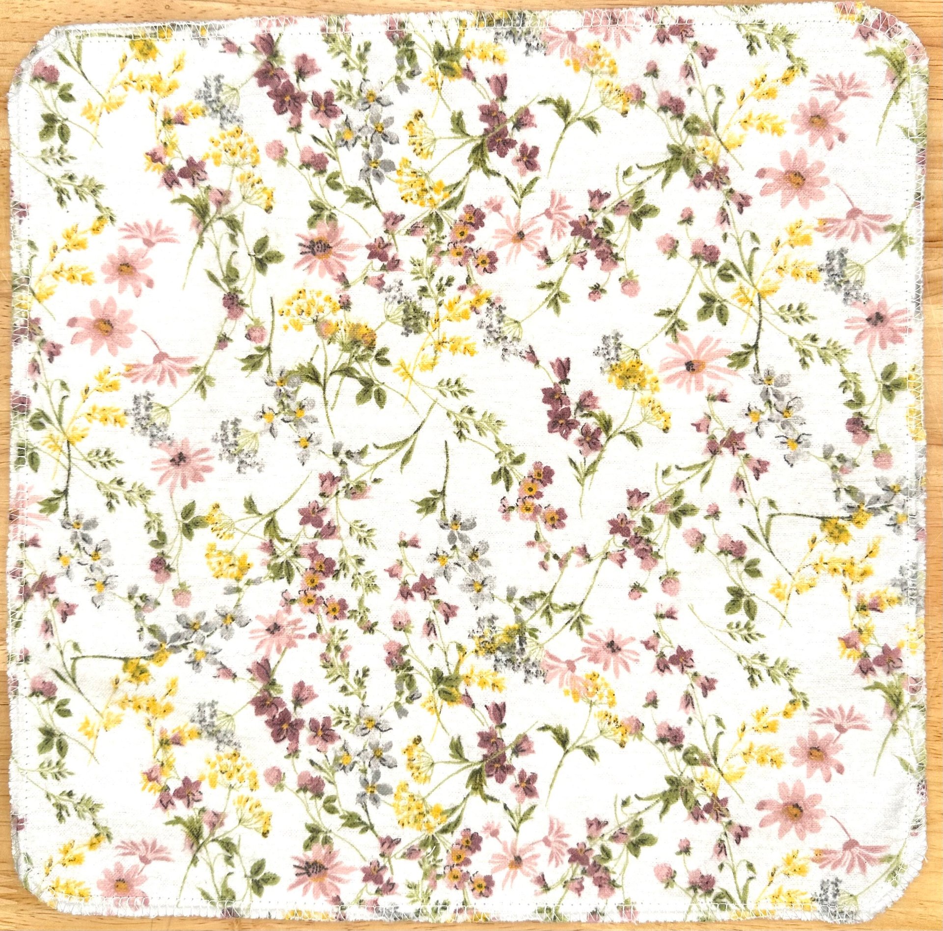 Spring Wildllowers Paperless Towels || Unpaper Towels || Eco Kitchen Gift for Her || Cloth Napkins 12x12 Sheets || Flower Lover Gift