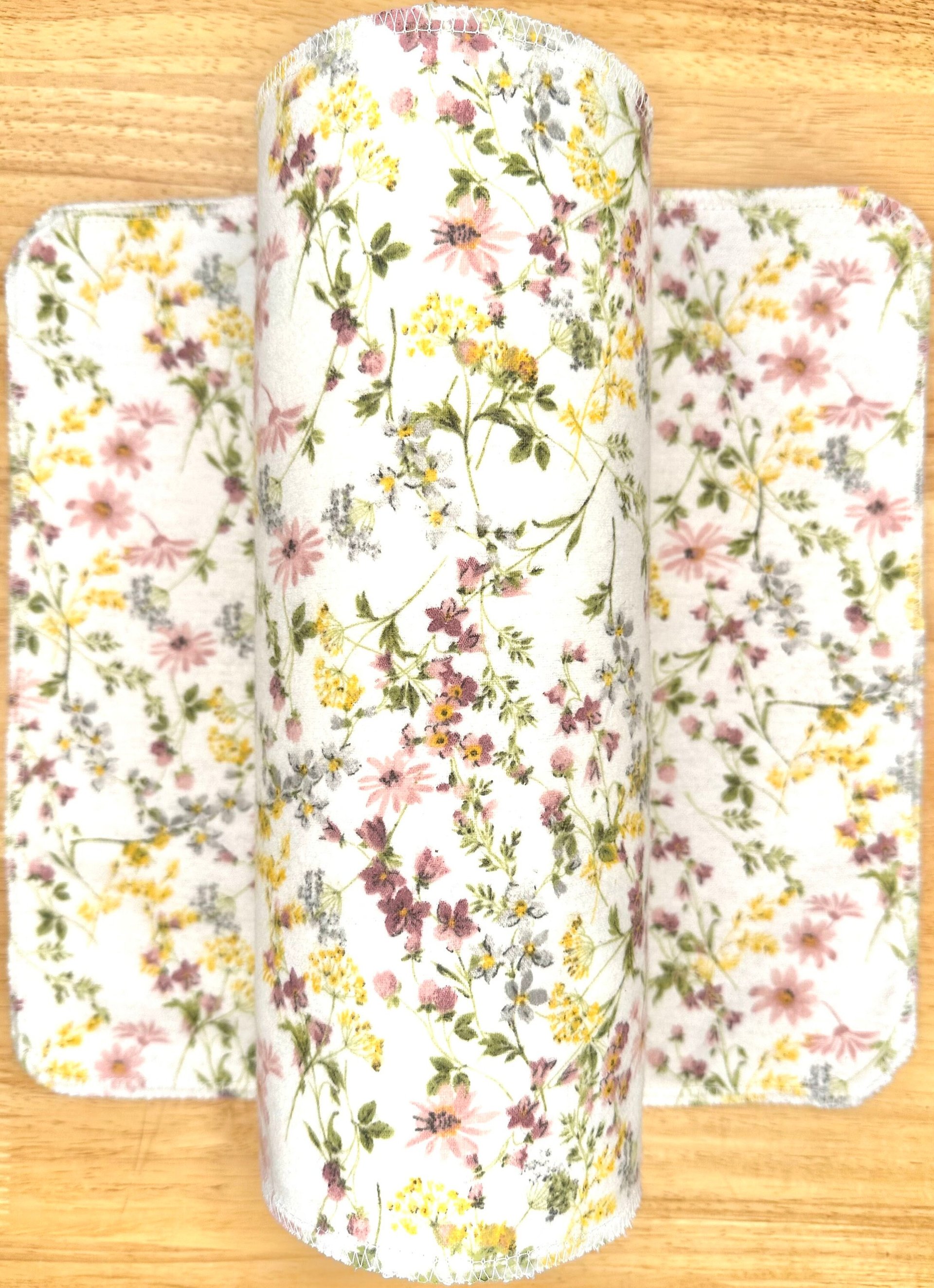 Spring Wildllowers Paperless Towels || Unpaper Towels || Eco Kitchen Gift for Her || Cloth Napkins 12x12 Sheets || Flower Lover Gift