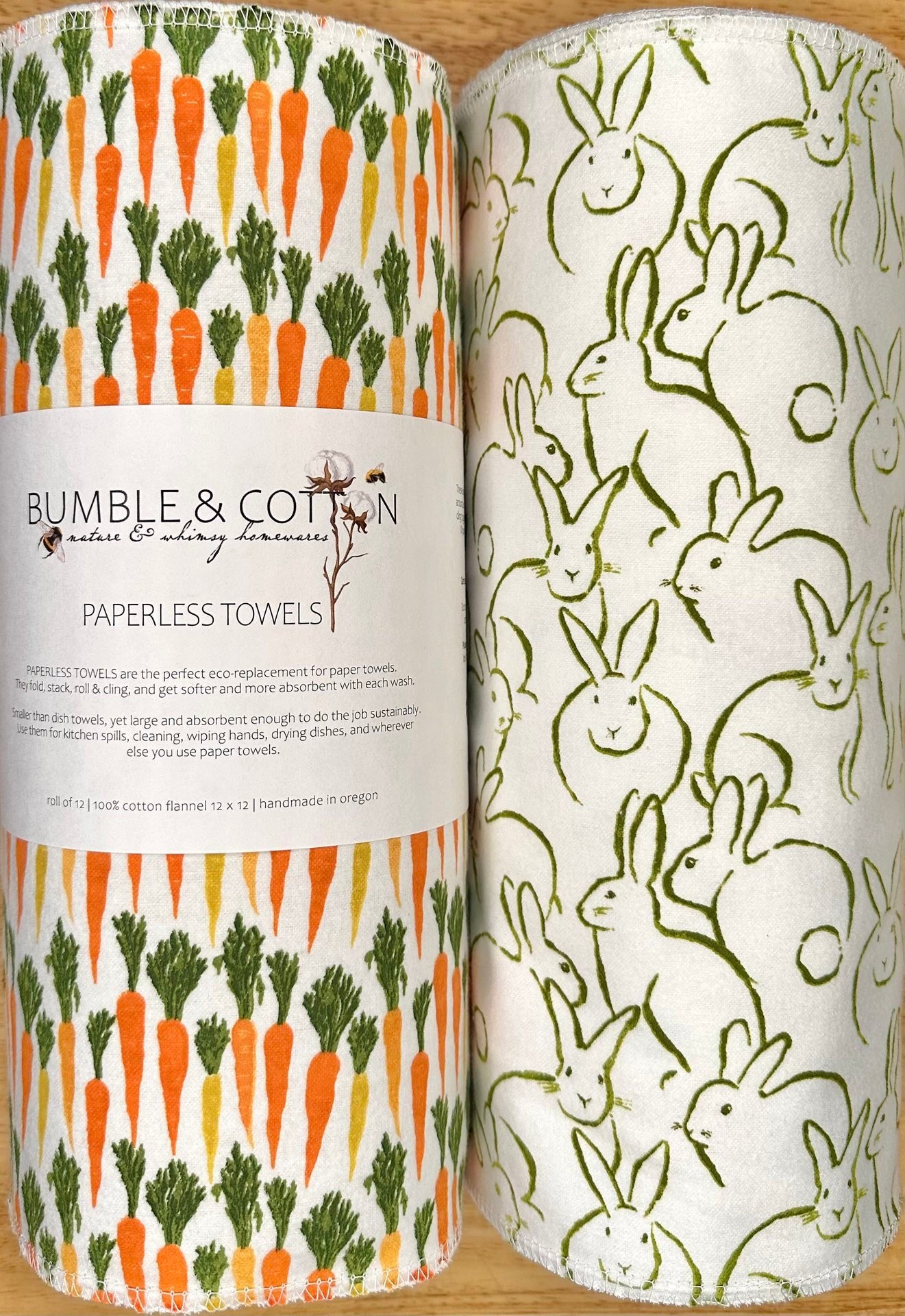 Bunnies&Veggies Trio Paperless Towels