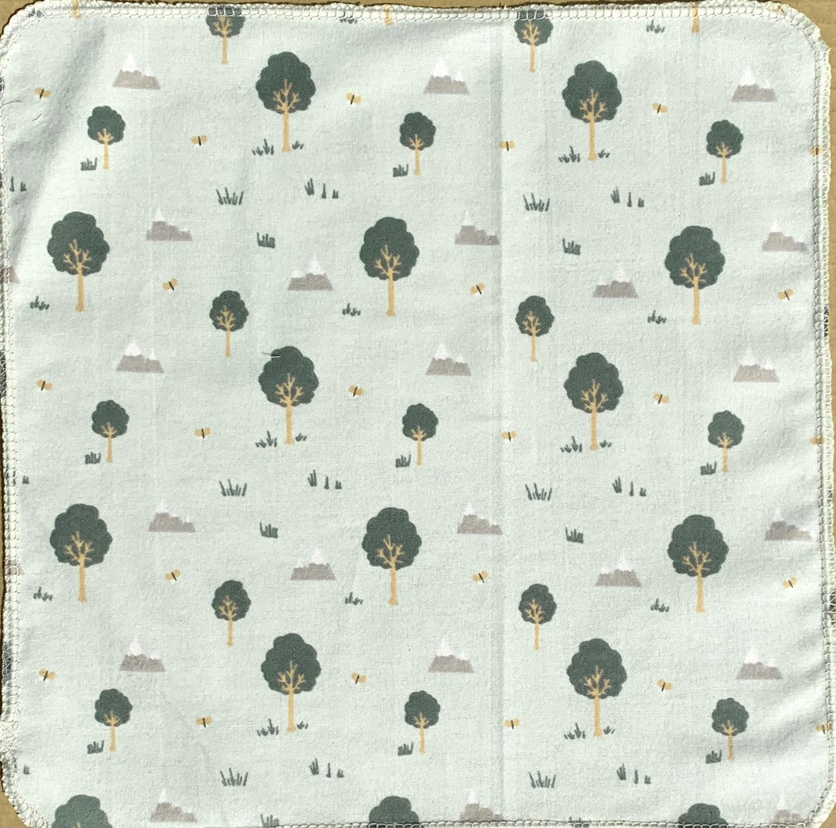 Woodland Trees Paperless Towels || Roll of 12 Unpaper Towels || Eco Re-useable || Cloth Napkins