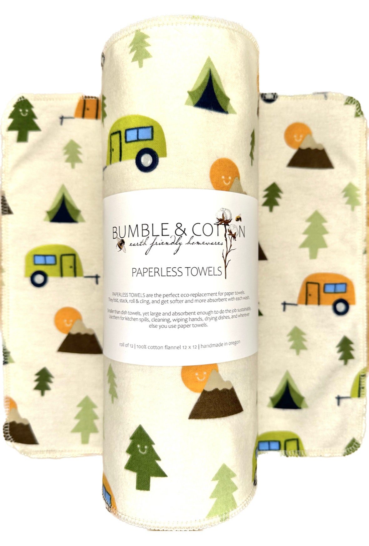 Summer Trio Paperless Towels Sunflowers & Nature || Unpaper Towels || Eco-Friendly Gift 12x12 Sheets