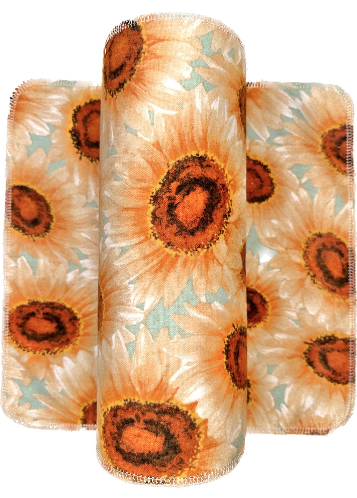 Painted Sunflowers Paperless Towels || Unpaper Towels || Zero Waste Kitchen Gifts 12x12 Sheets