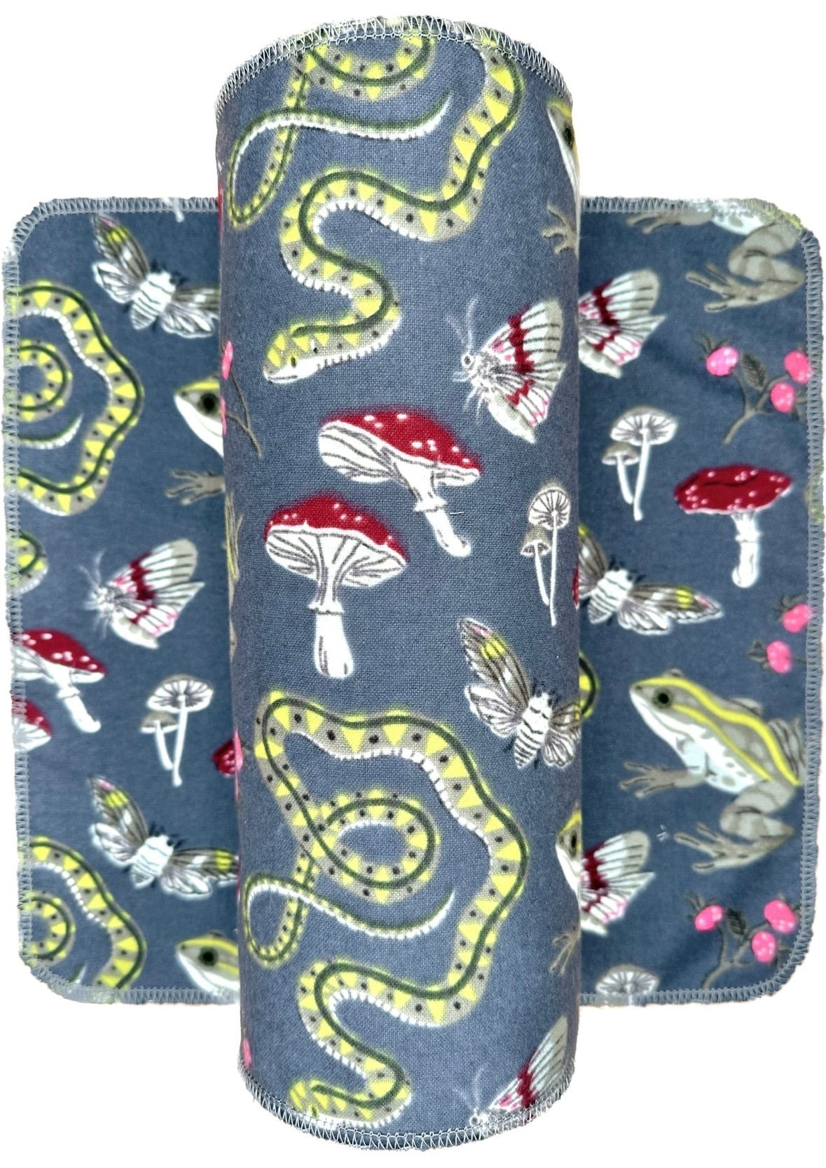 Frogs • Snakes & Mushrooms Paperless Towels || Unpaper Towels || Eco Sustainable Kitchen