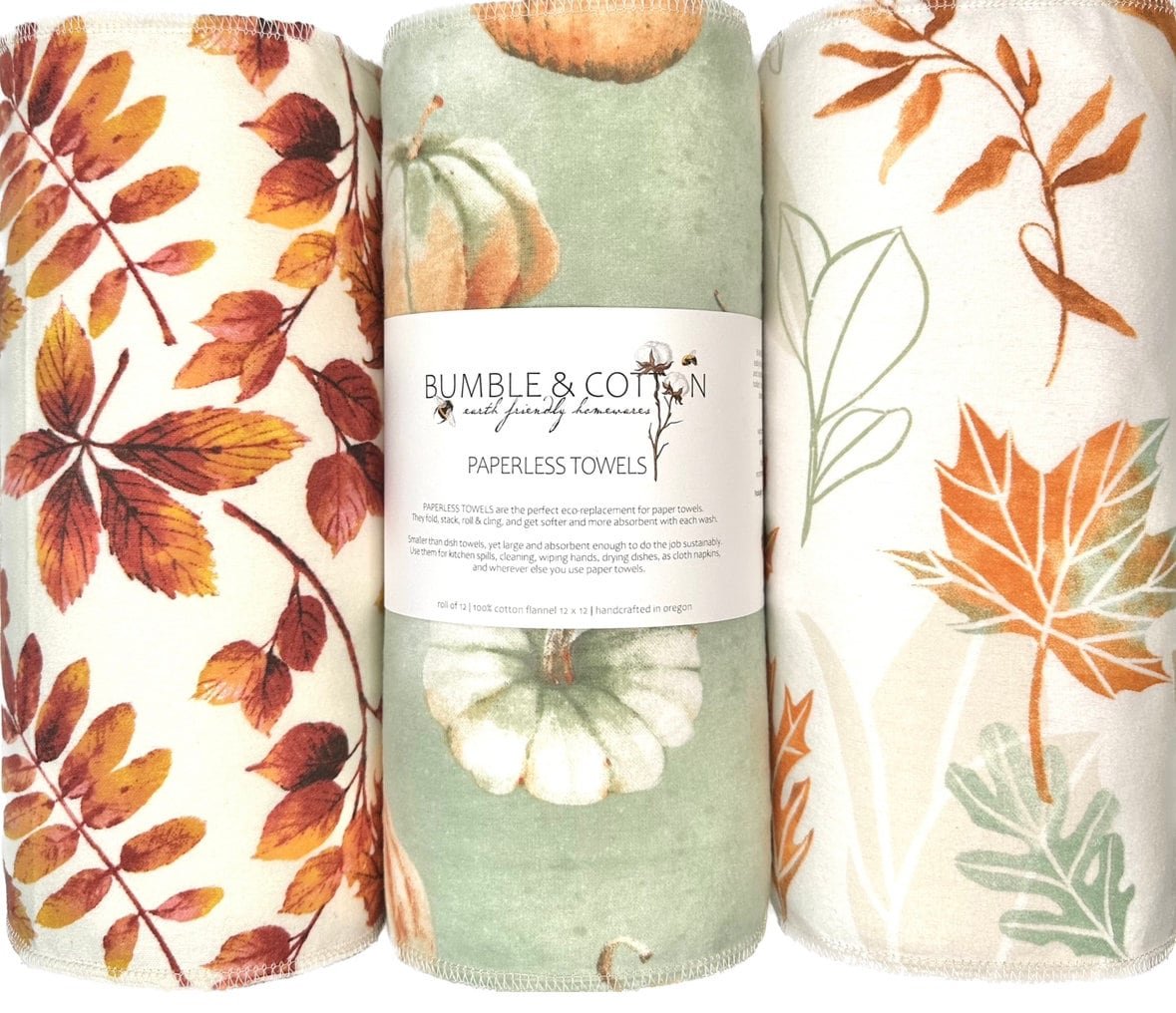 Fall Trio Paperless Towels || Unpaper Towels || Zero Waste Kitchen