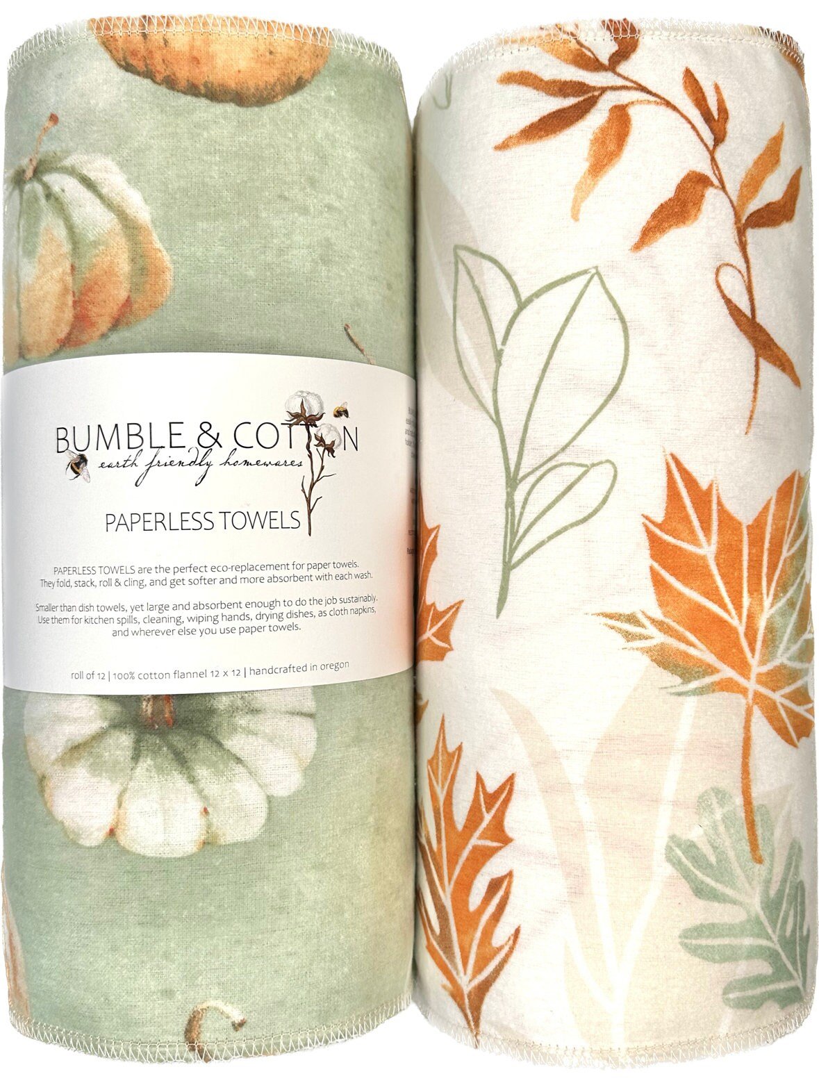 Fall Trio Paperless Towels || Unpaper Towels || Zero Waste Kitchen