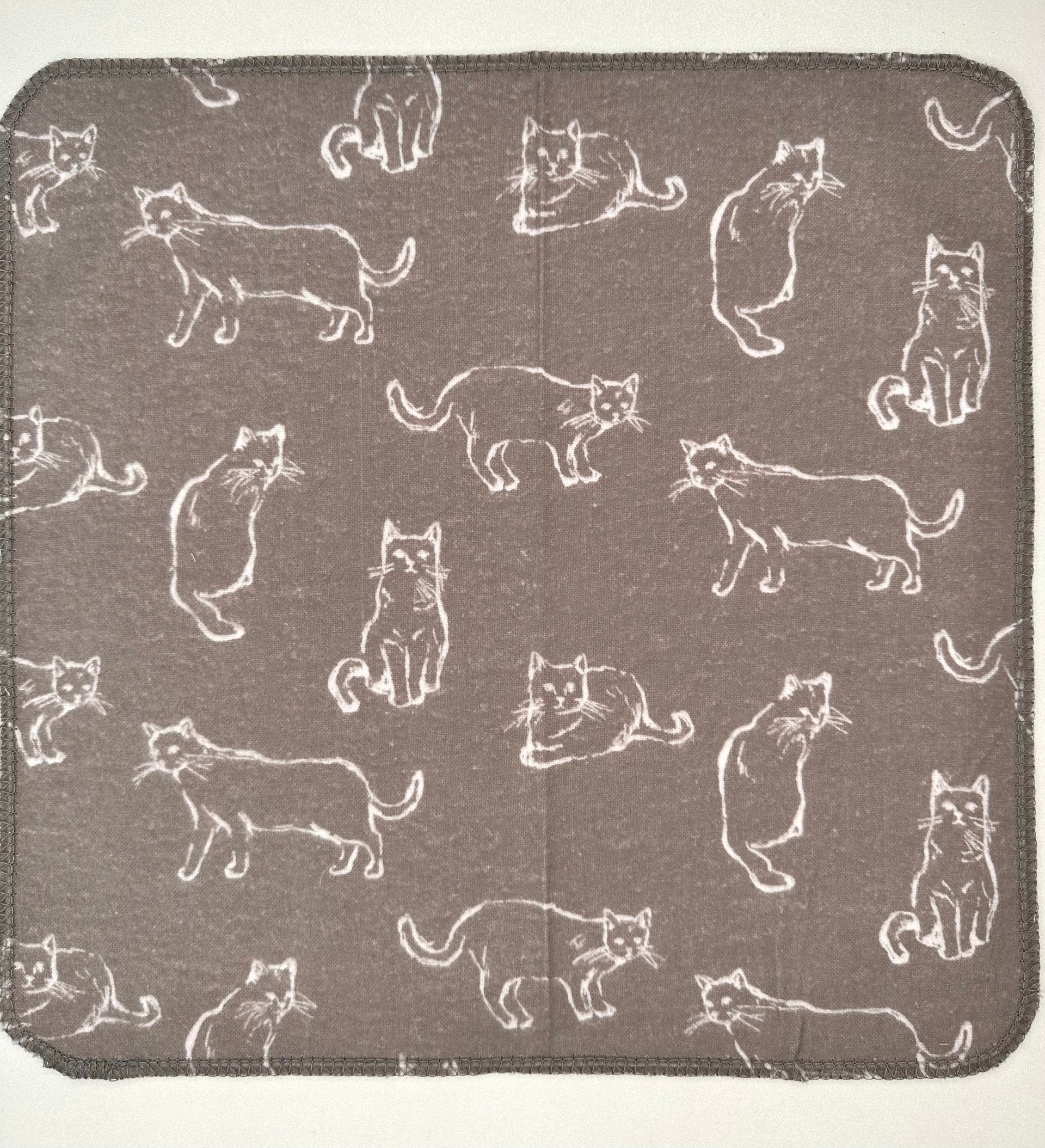 Cat Trio Paperless Towels || Unpaper Towels || Zero Waste Kitchen 12x12 Sheets