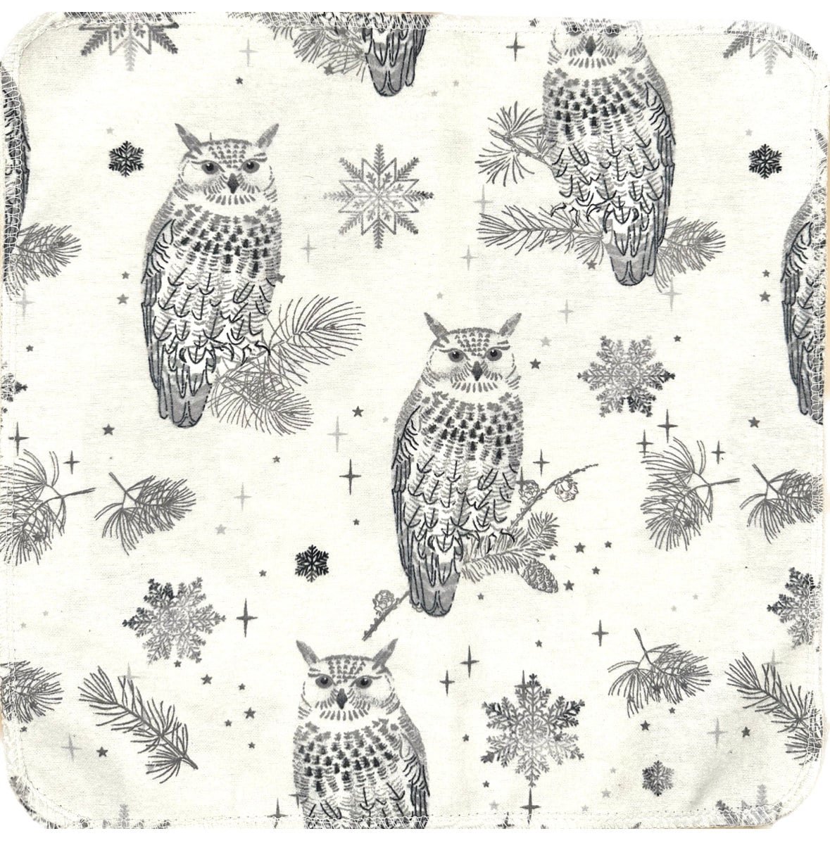 Owl Trio Paperless Towels || Unpaper Towels || Eco Kitchen Gift 12x12 Sheets