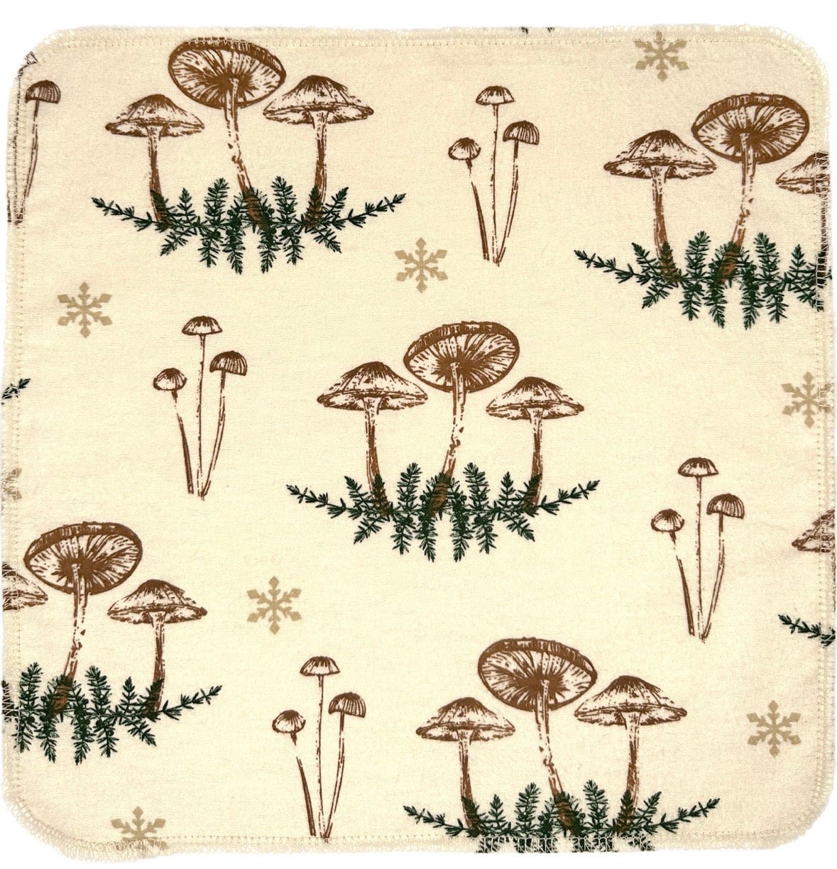 Mushroom Trio Paperless Towels || Mushrooms & Botanicals || Unpaper Towels || 12x12 Sheets