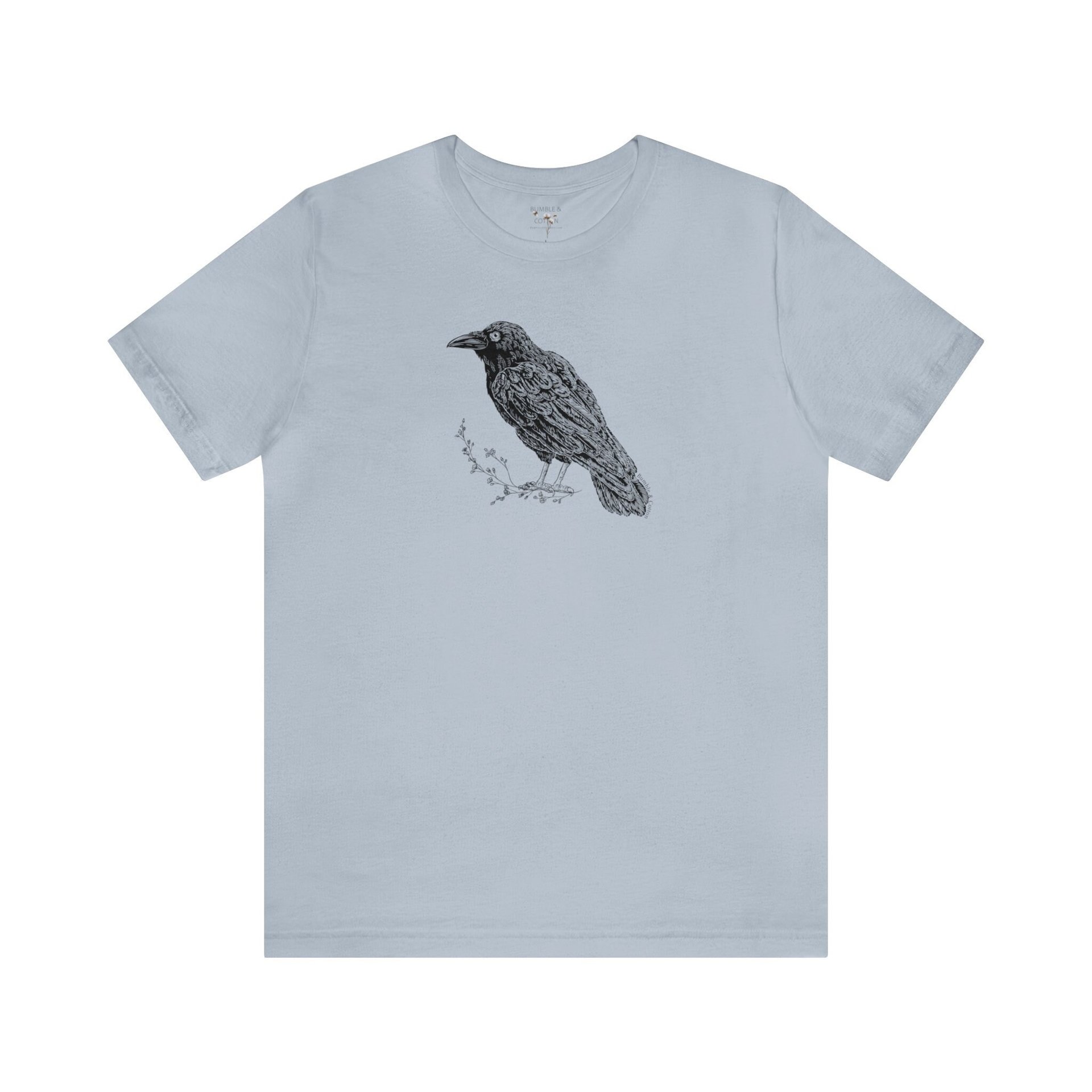 Raven Tee Shirt || Raven T-Shirt || Raven Crow Tree Eco T-shirt || Wildlife Tee Gender Neutral Gift