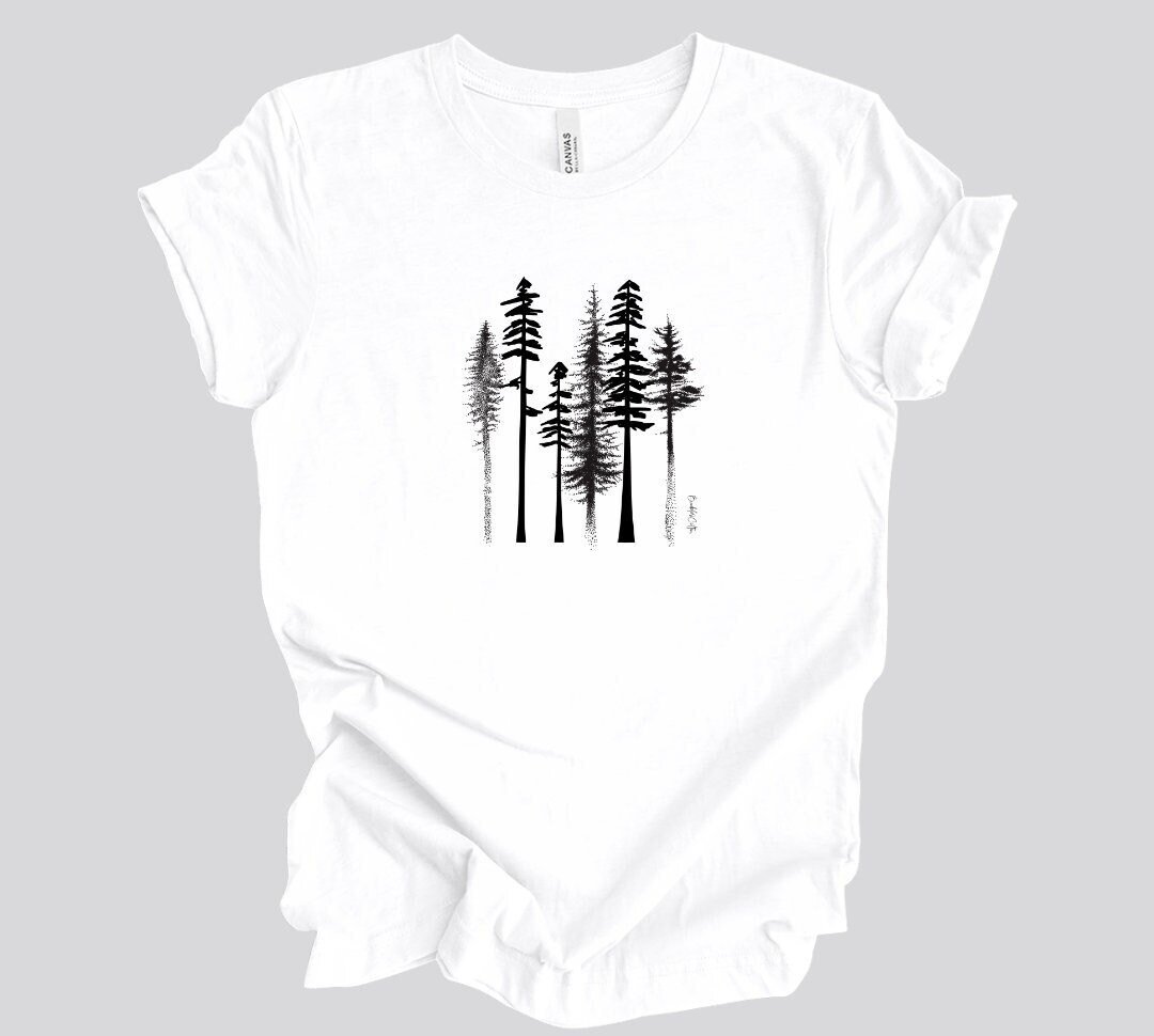 Tree Tee Shirt || Tree Lover T-shirt || Forest Tee || Gender Neutral Gift Eco T-Shirt