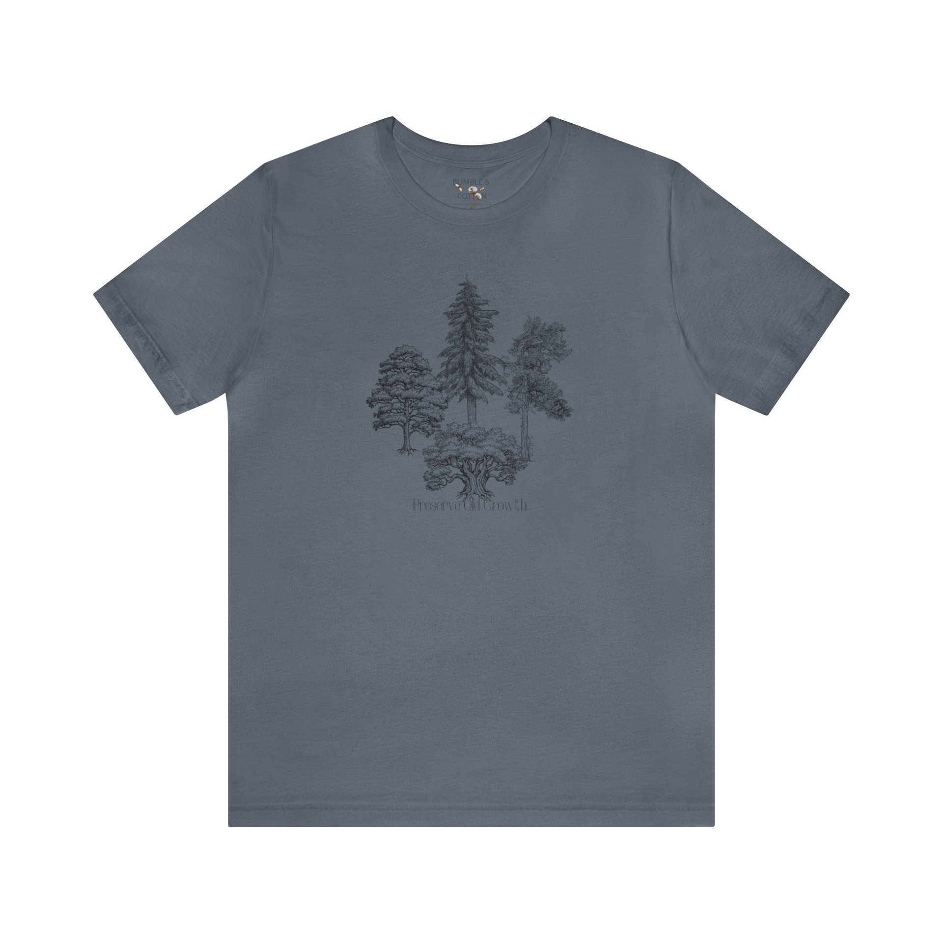 Preserve Old Growth Trees Tee || Eco Tee Shirt || Tree Lover T-shirt || Gender Neutral Gift