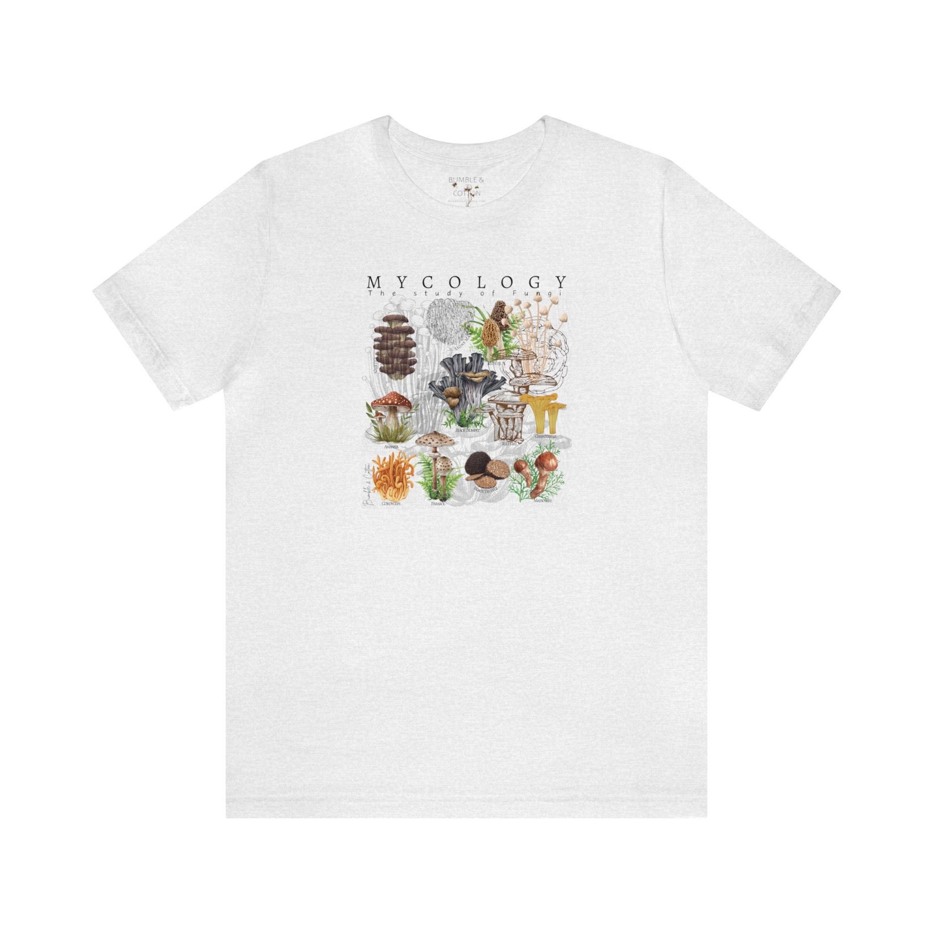 MYCOLOGY Tee Shirt || Fungi T-Shirt || Mushroom Lover T-shirt || Nature Eco Gender Neutral Gift