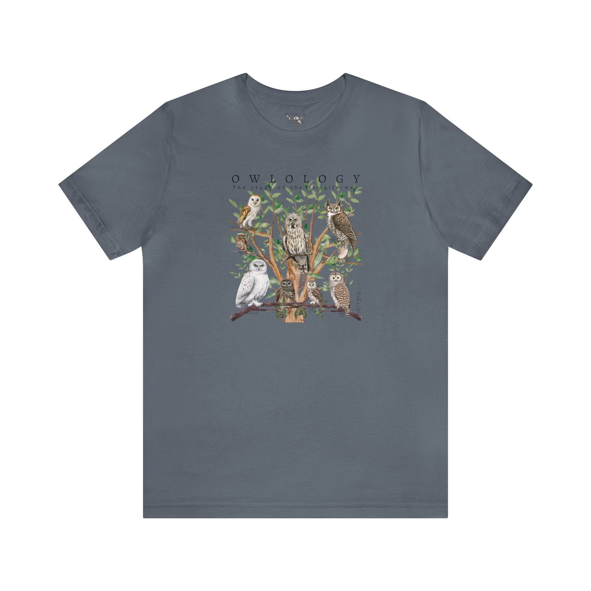 OWLOLOGY Tee Shirt || Owl T-Shirt || Wildlife Bird Eco T-shirt || Raptors Owls Strigiformes Gender Neutral Gift