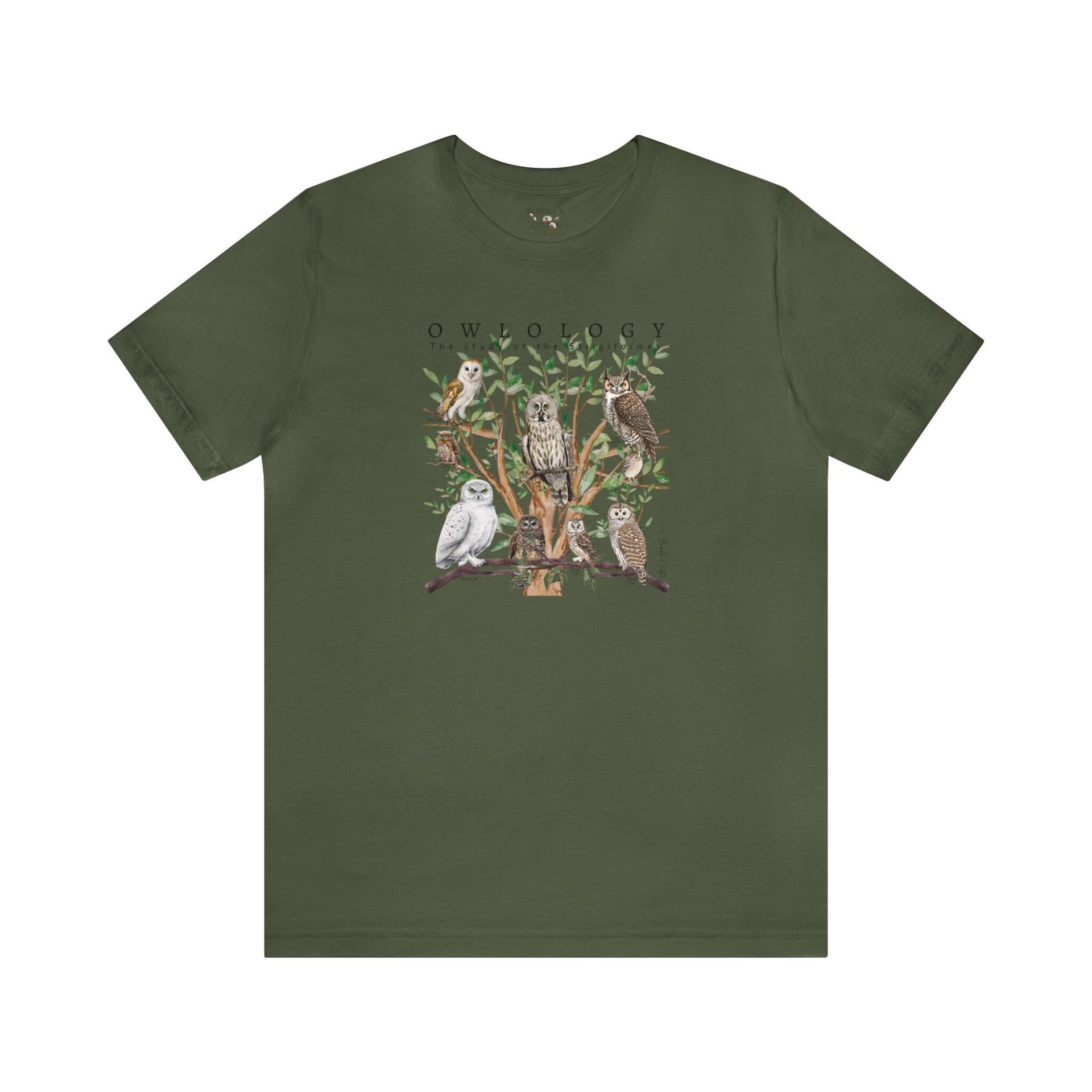 OWLOLOGY Tee Shirt || Owl T-Shirt || Wildlife Bird Eco T-shirt || Raptors Owls Strigiformes Gender Neutral Gift