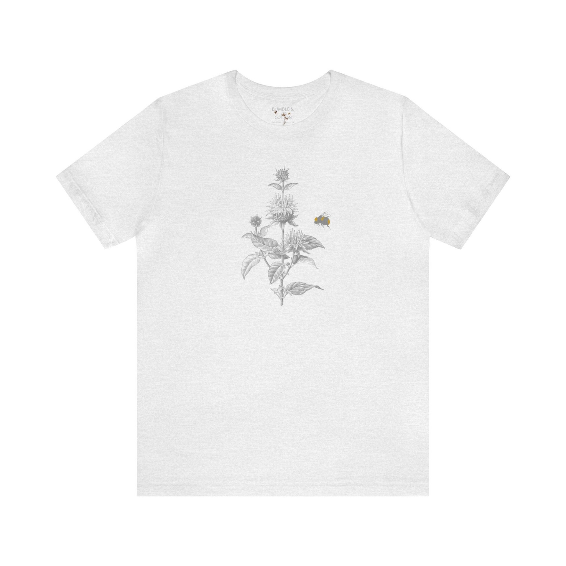 Bee Balm Bumblebee Tee Shirt || Monarda T-shirt || Pollinator Tee || Gender Neutral Gift
