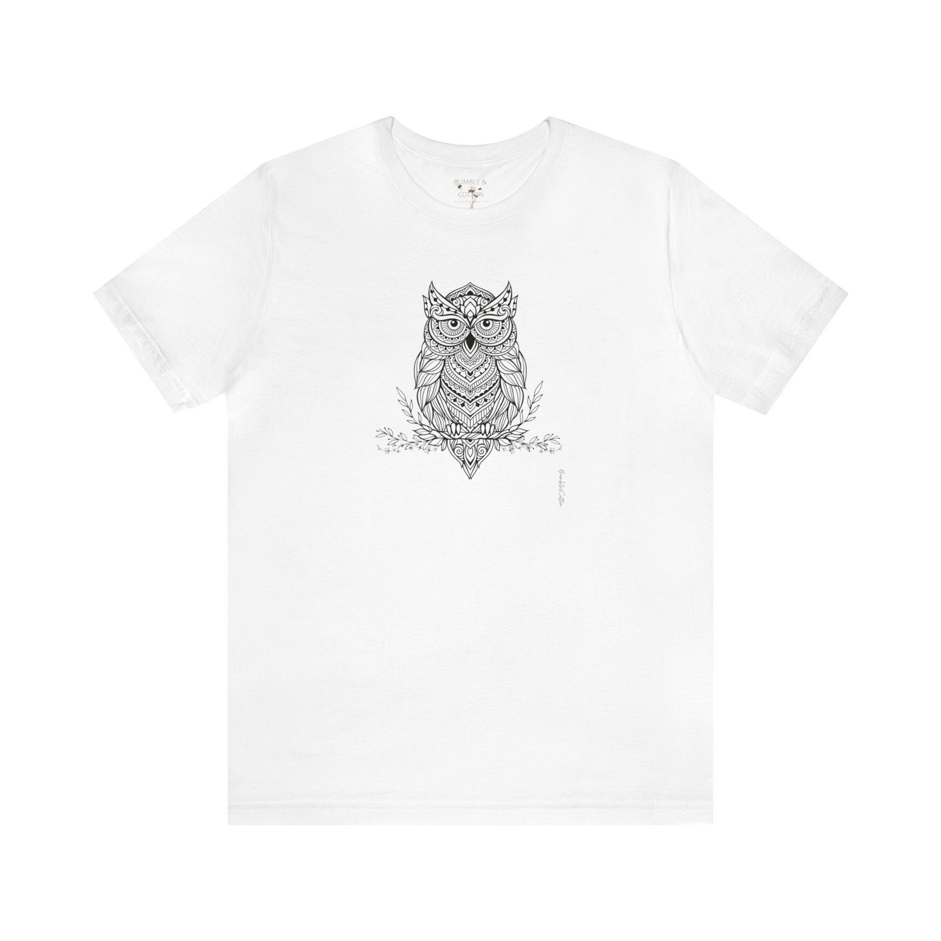 Mandala Owl Tee Shirt || Mandala Owl T-Shirt || Gender Neutral Gift Nature Tee || Owl Lover