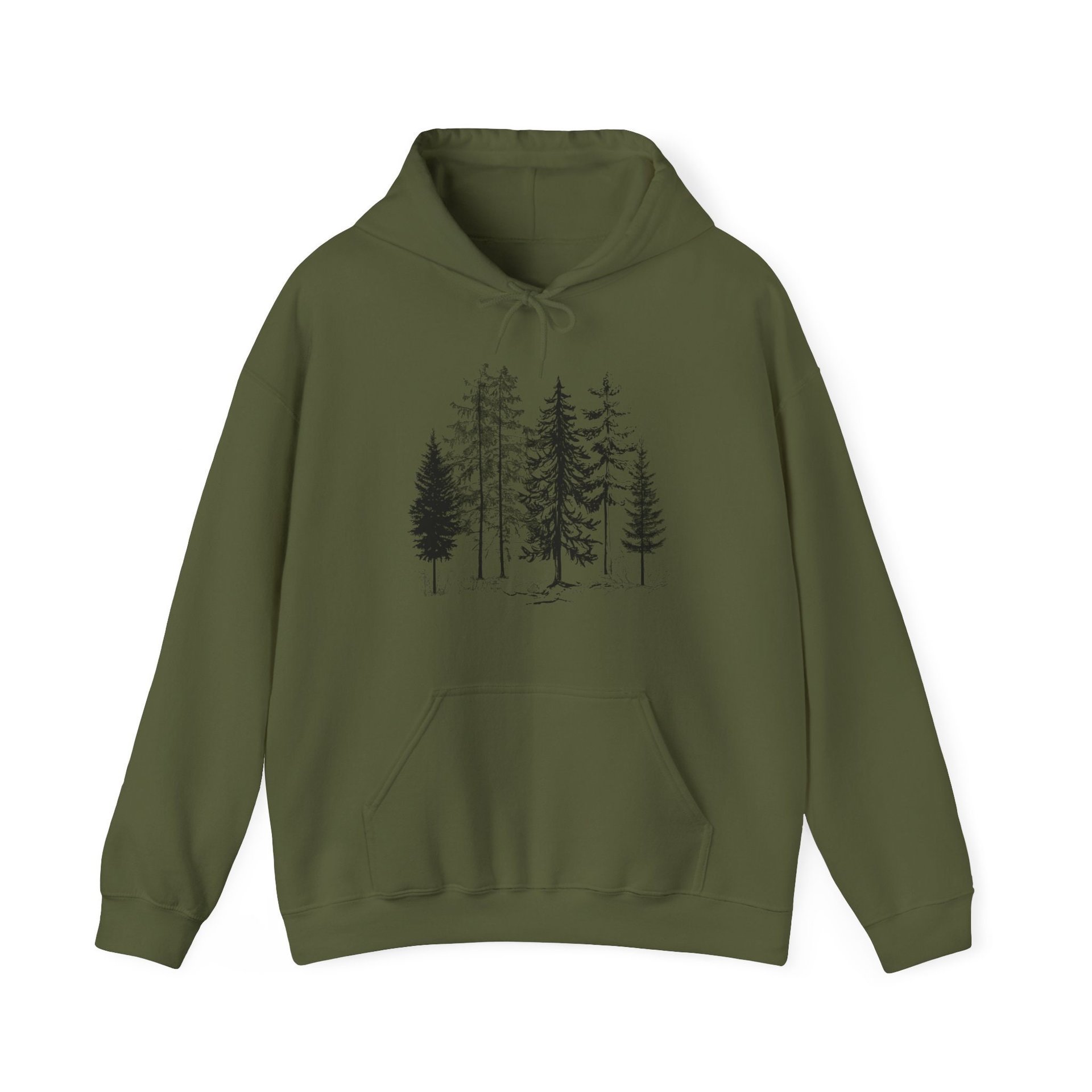 Forest Unisex Hoodie || Forest Trees Hoodie || Tree Forest Hooded Sweatshirt Gender Neutral Gift