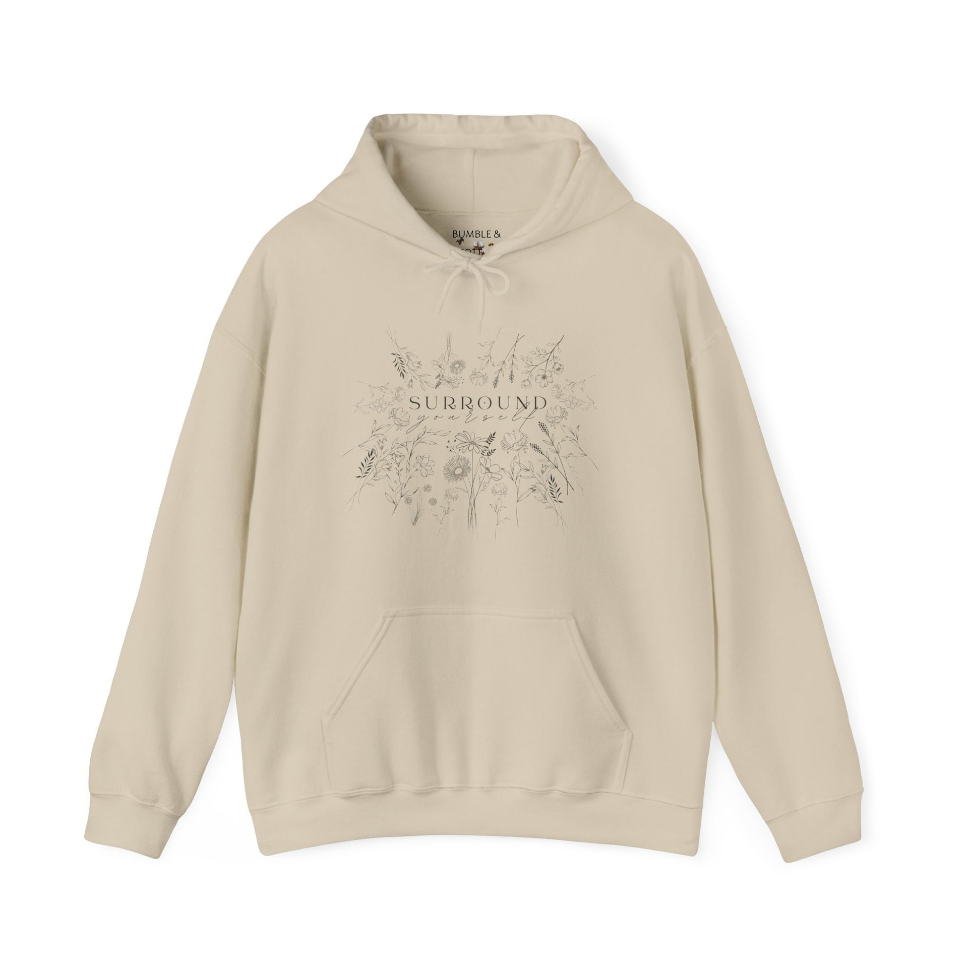 Surround Yourself Flower Hoodie || Wildflower Eco Hoodie || Gender Neutral Gift