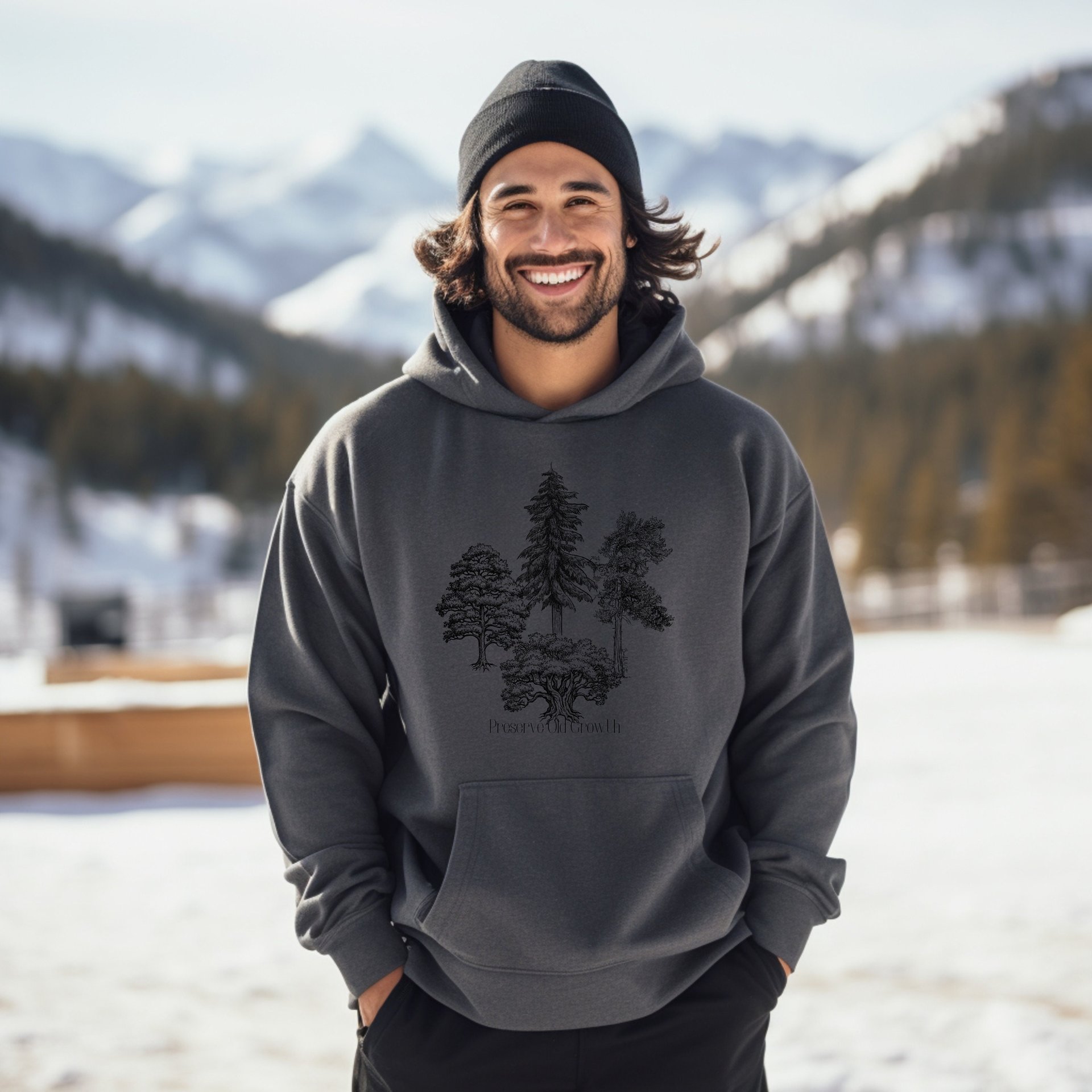 Preserve Old Growth Trees Gender Neutral Gift Hoodie || Tree Hoodie || Old Growth Forests