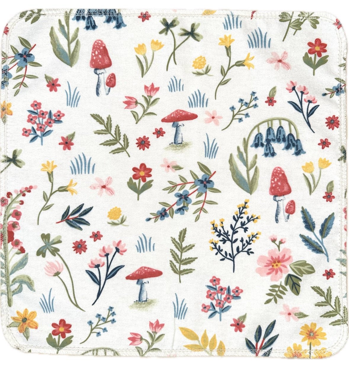 Wildllowers & Mushies Paperless Towels || Unpaper Towels || Eco Kitchen Gift || Flower Napkins 12x12 Sheets