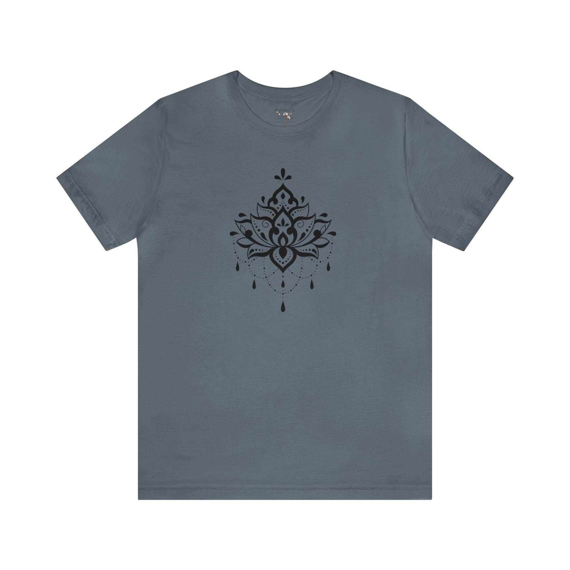 Lotus Tee Shirt || Lotus T-Shirt || Lotus Yoga Zen Henna Art T-shirt || Gender Neutral Gift