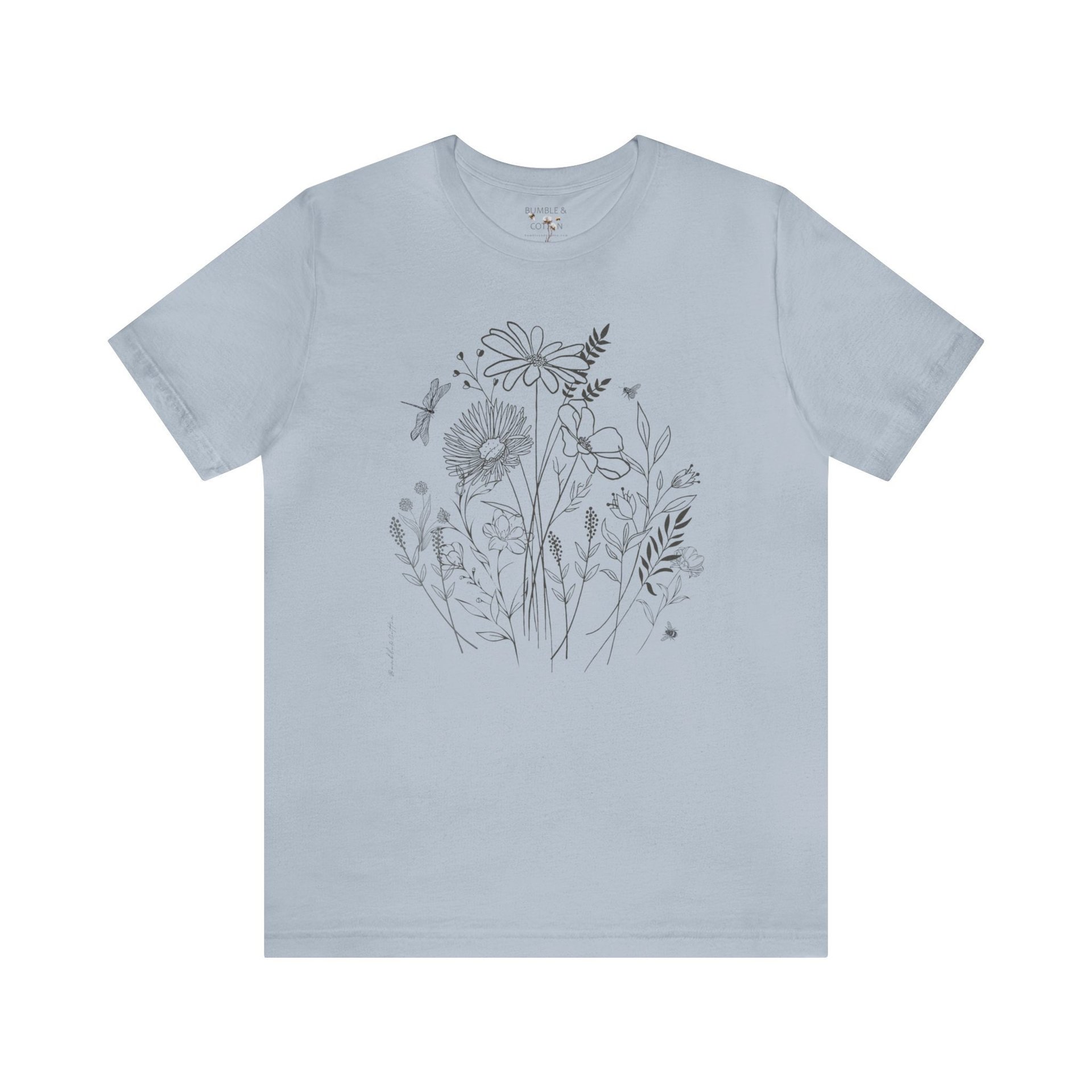 Wildflowers Tee Shirt || Flower Lover T-Shirt || Botanical Tee Shirt || Gender Neutral Gift