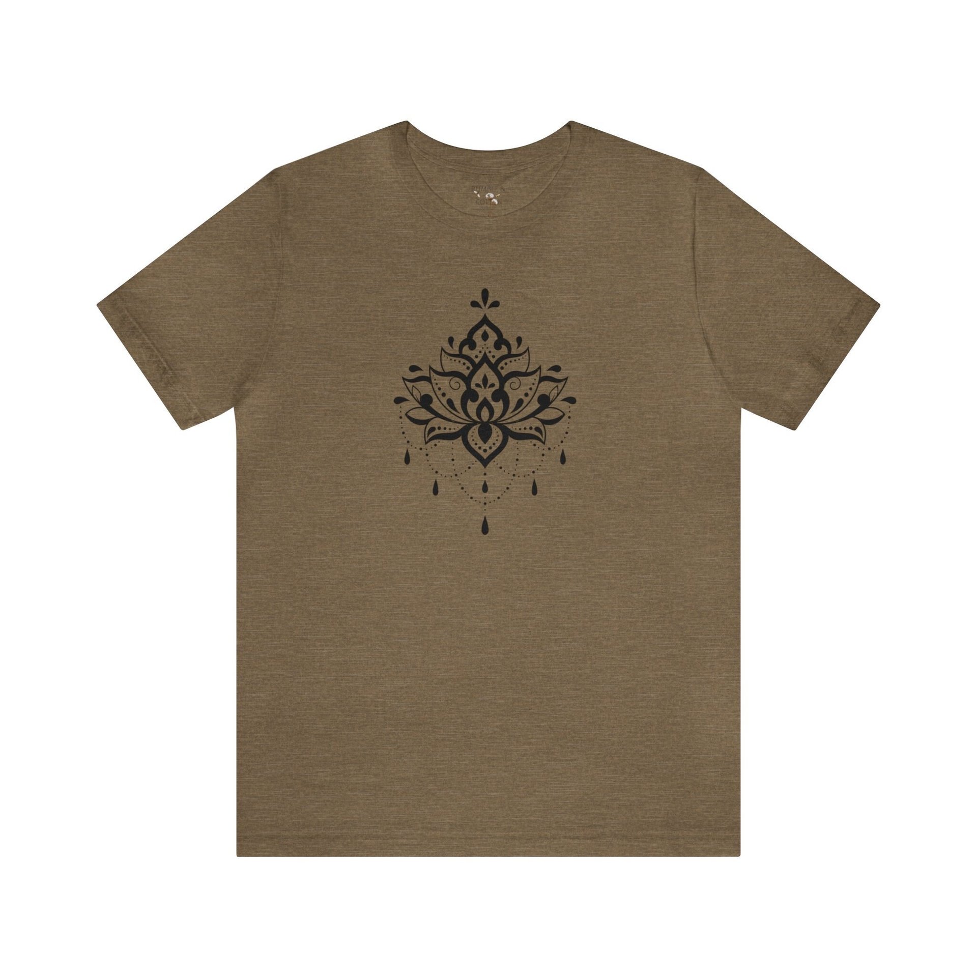 Lotus Tee Shirt || Lotus T-Shirt || Lotus Yoga Zen Henna Art T-shirt || Gender Neutral Gift