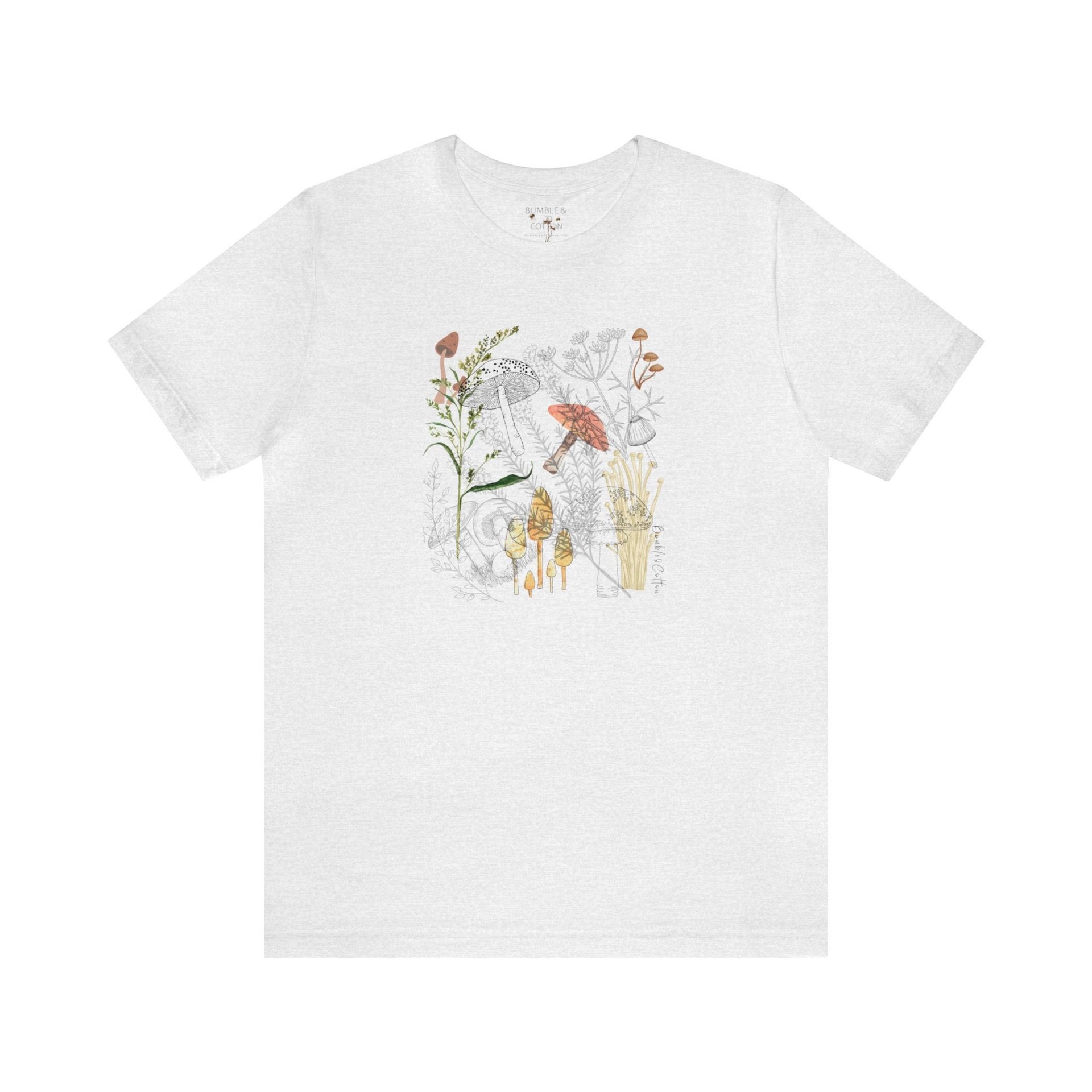 Mushroom Tee Shirt || Mushroom Forager T-shirt || Fungi T-Shirt Eco Nature Tee || Gender Neutral Gift