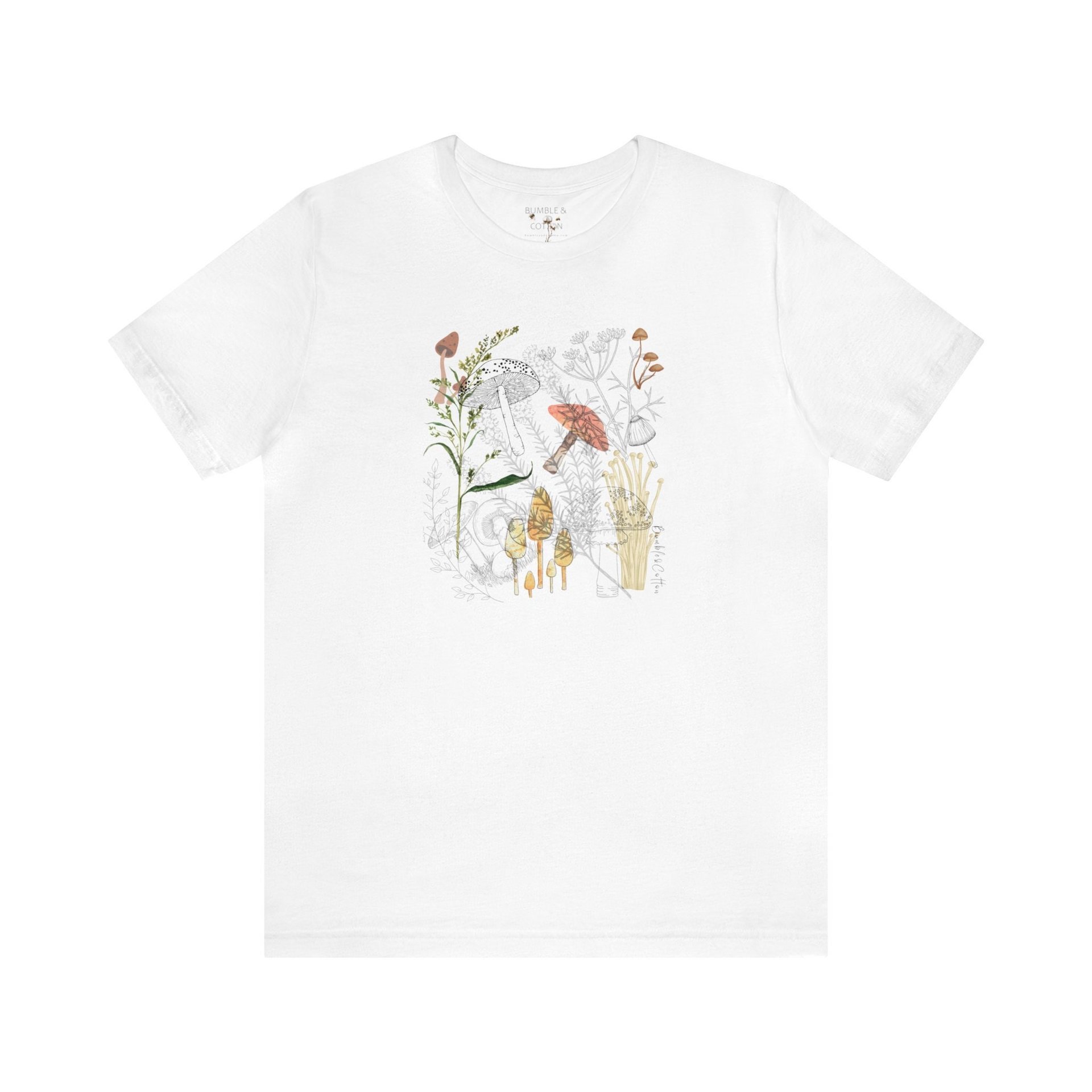 Mushroom Tee Shirt || Mushroom Forager T-shirt || Fungi T-Shirt Eco Nature Tee || Gender Neutral Gift