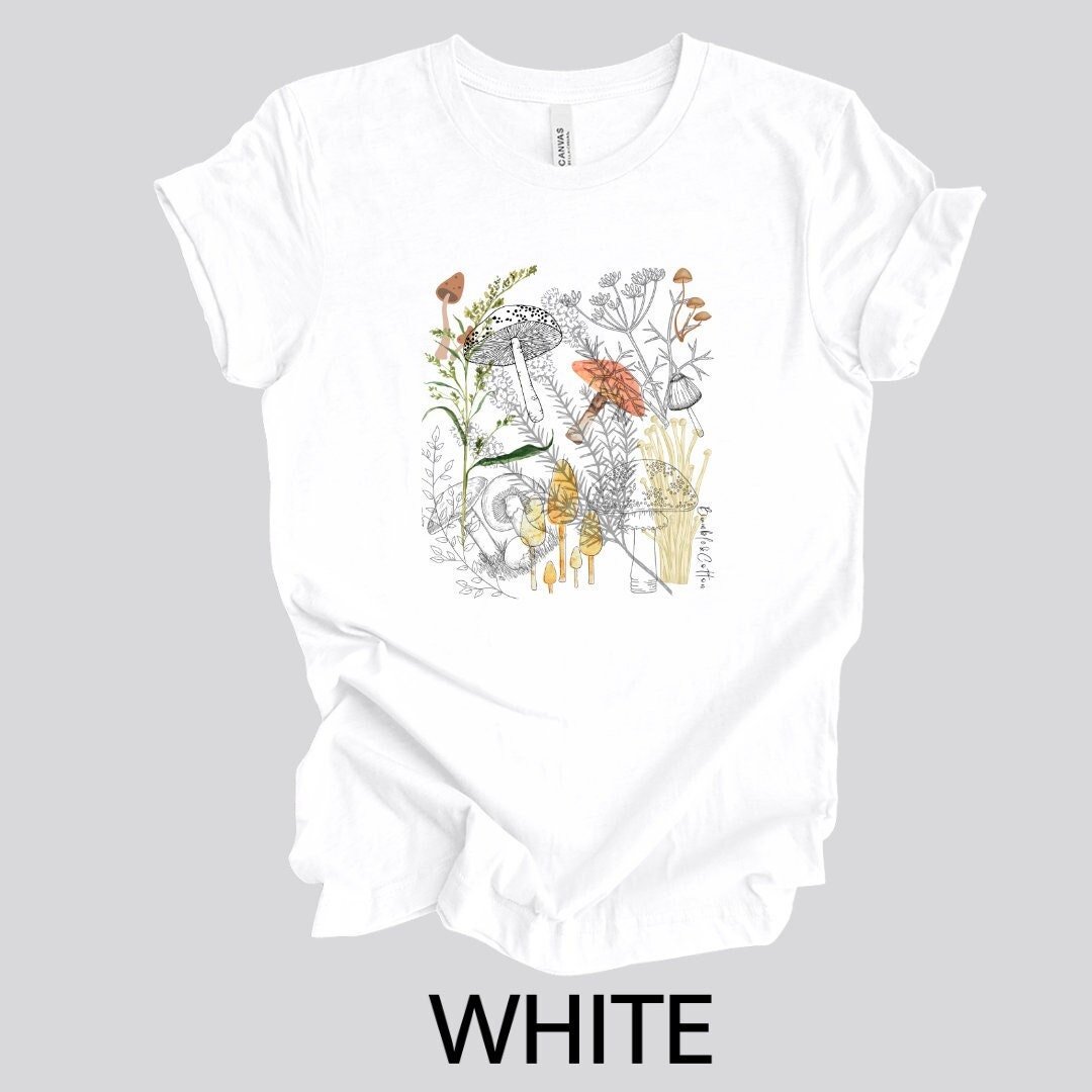 Mushroom Tee Shirt || Mushroom Forager T-shirt || Fungi T-Shirt Eco Nature Tee || Gender Neutral Gift