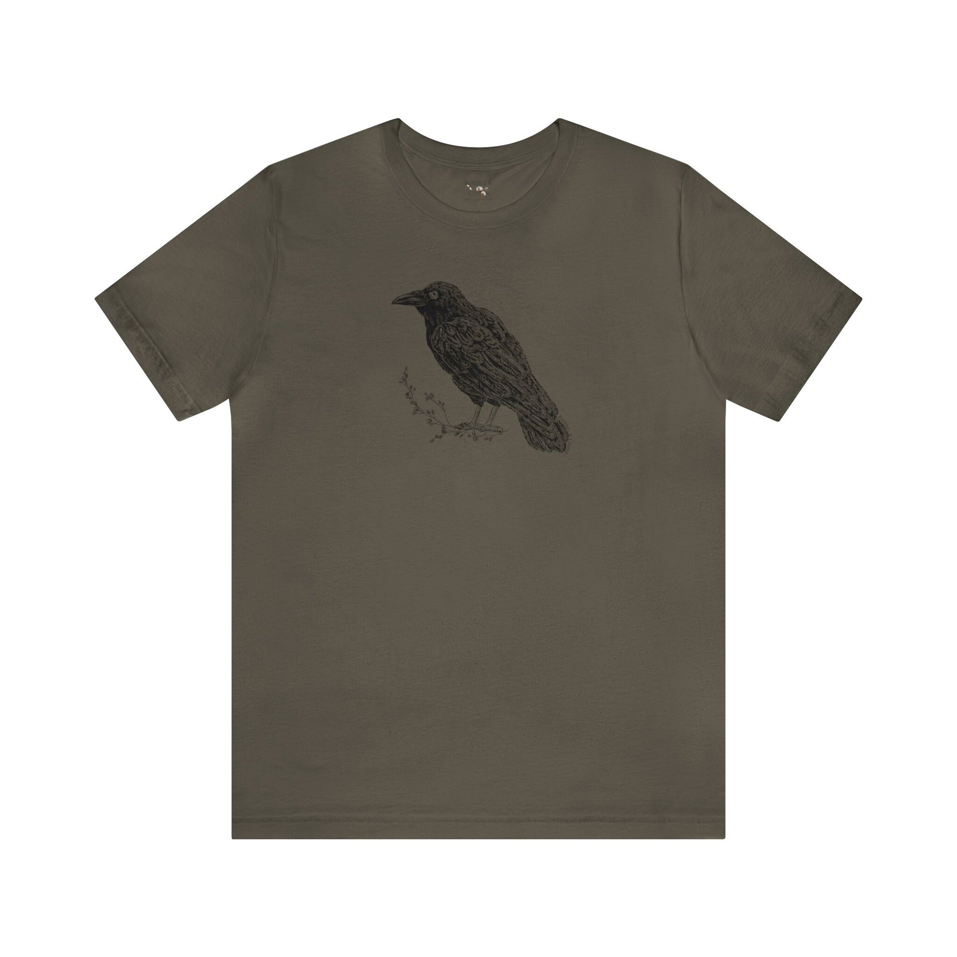 Raven Tee Shirt || Raven T-Shirt || Raven Crow Tree Eco T-shirt || Wildlife Tee Gender Neutral Gift