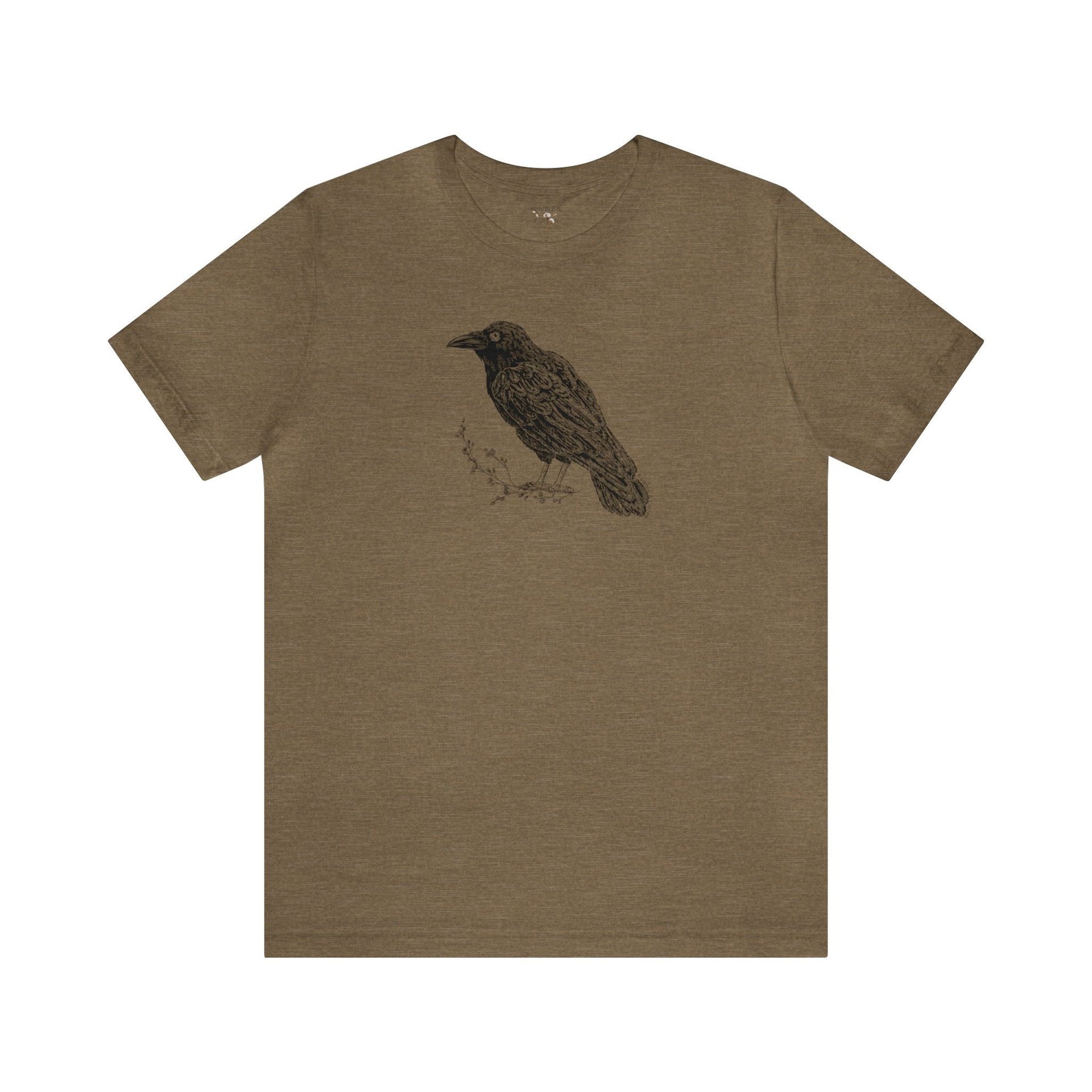 Raven Tee Shirt || Raven T-Shirt || Raven Crow Tree Eco T-shirt || Wildlife Tee Gender Neutral Gift