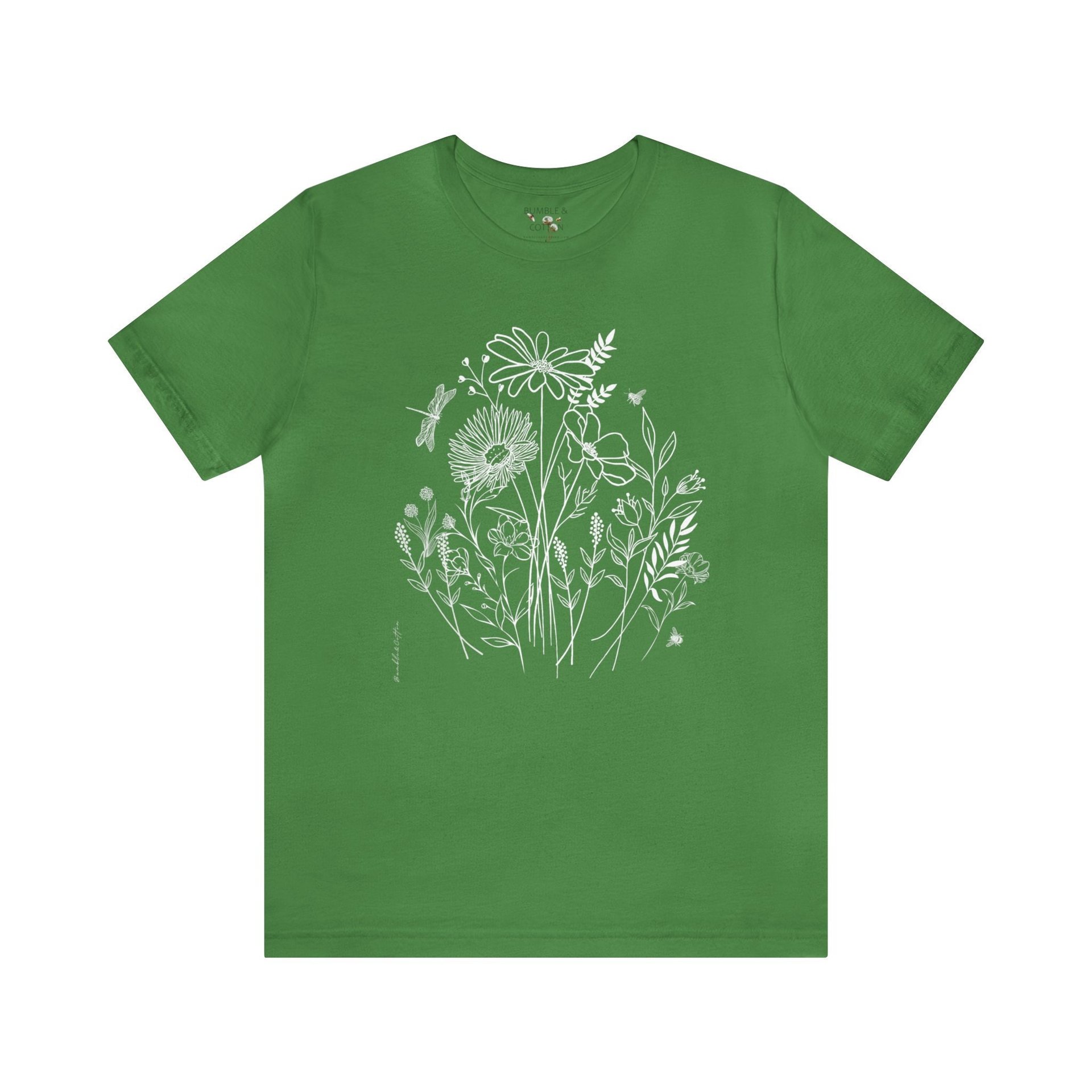 Wildflower Tee Shirt || Flower Lover Tee || Floral T-Shirt || Gender Neutral Gift