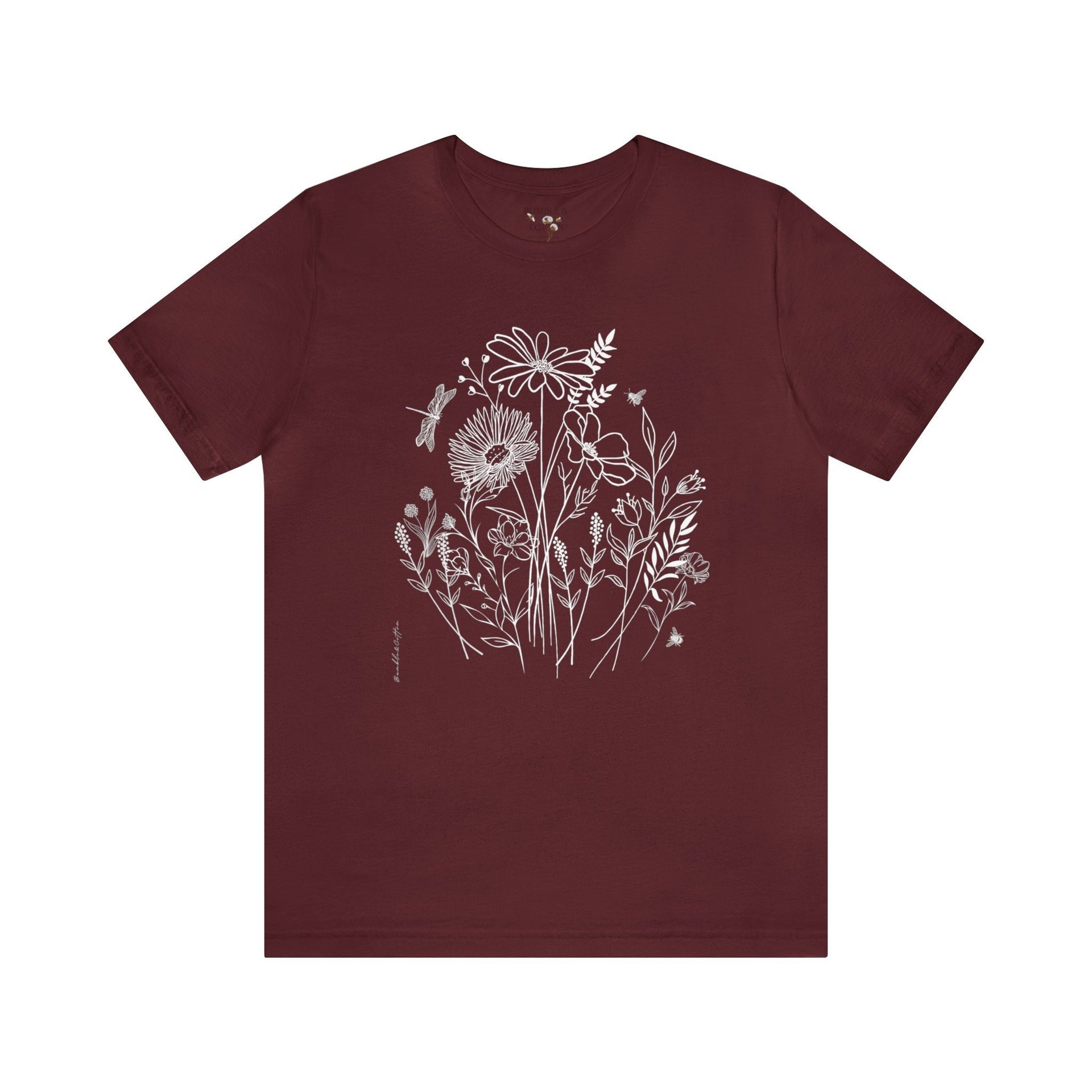 Wildflower Tee Shirt || Flower Lover Tee || Floral T-Shirt || Gender Neutral Gift