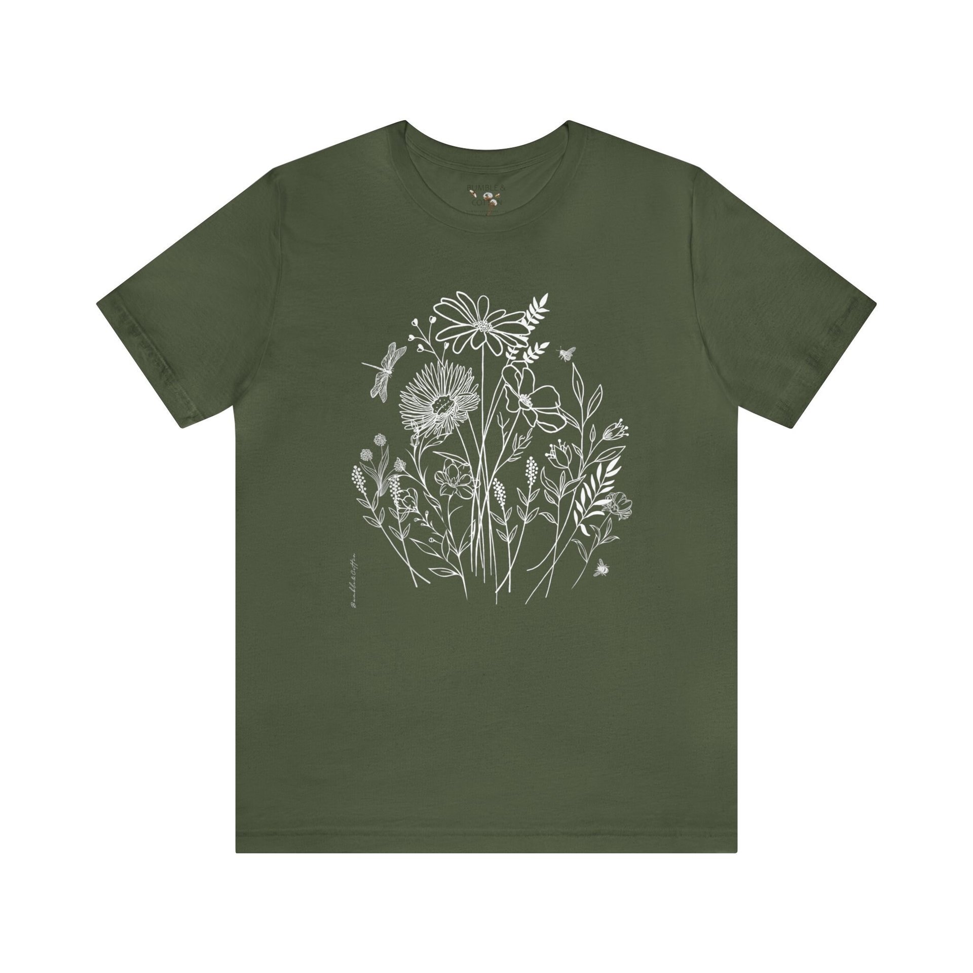 Wildflower Tee Shirt || Flower Lover Tee || Floral T-Shirt || Gender Neutral Gift
